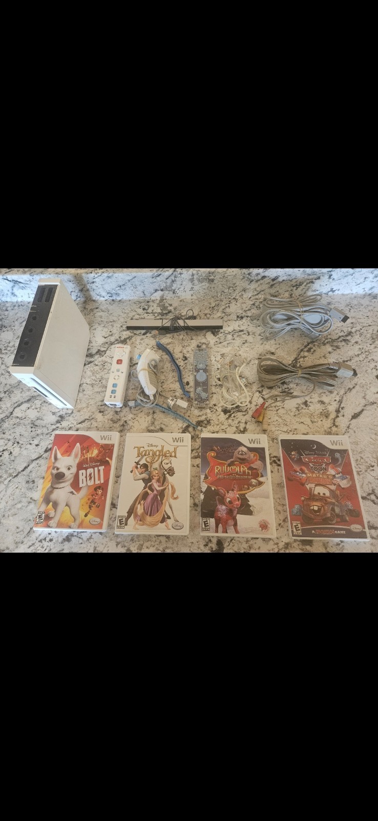 Nintendo Wii Console Bundle Family Games Motion Plus Sensor Bar Tested Working