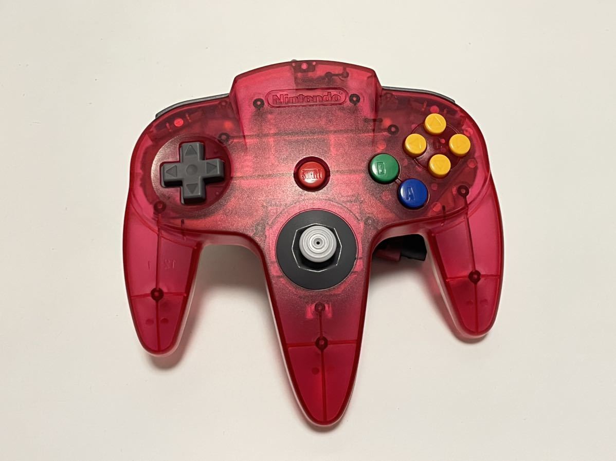 Nintendo 64 Water Melon Clear Red N64 Chose Controller Cables REGION FREE