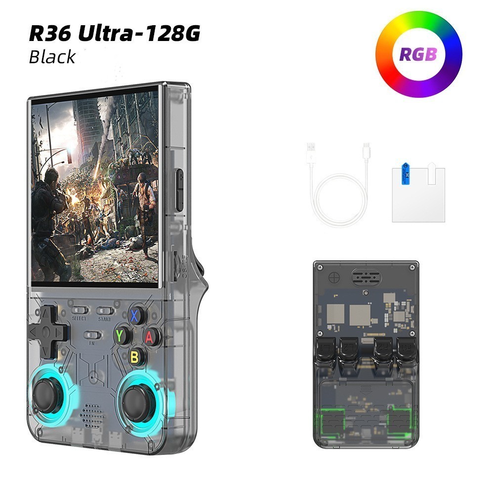 R36 Ultra Handheld Game Console 64GB -128GB With Wi-Fi Support Double Joystick