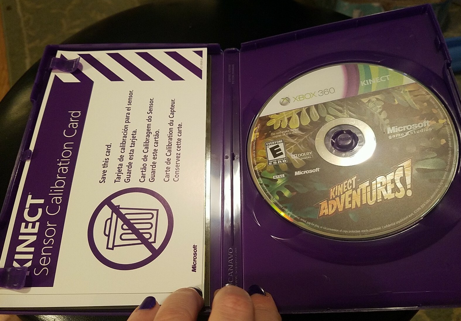 Xbox 360 Kinect Adventures! 20 Adventures Sensor Full Body Gaming Photo Moments
