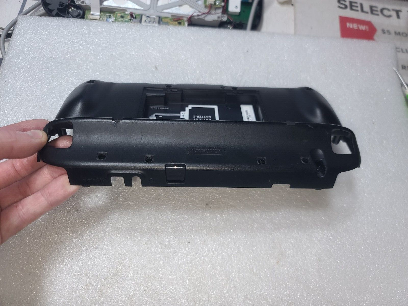 Nintendo Wii U Black Gamepad EMPTY Back Cover ONLY-Just OK Cosmetic-READ ALL