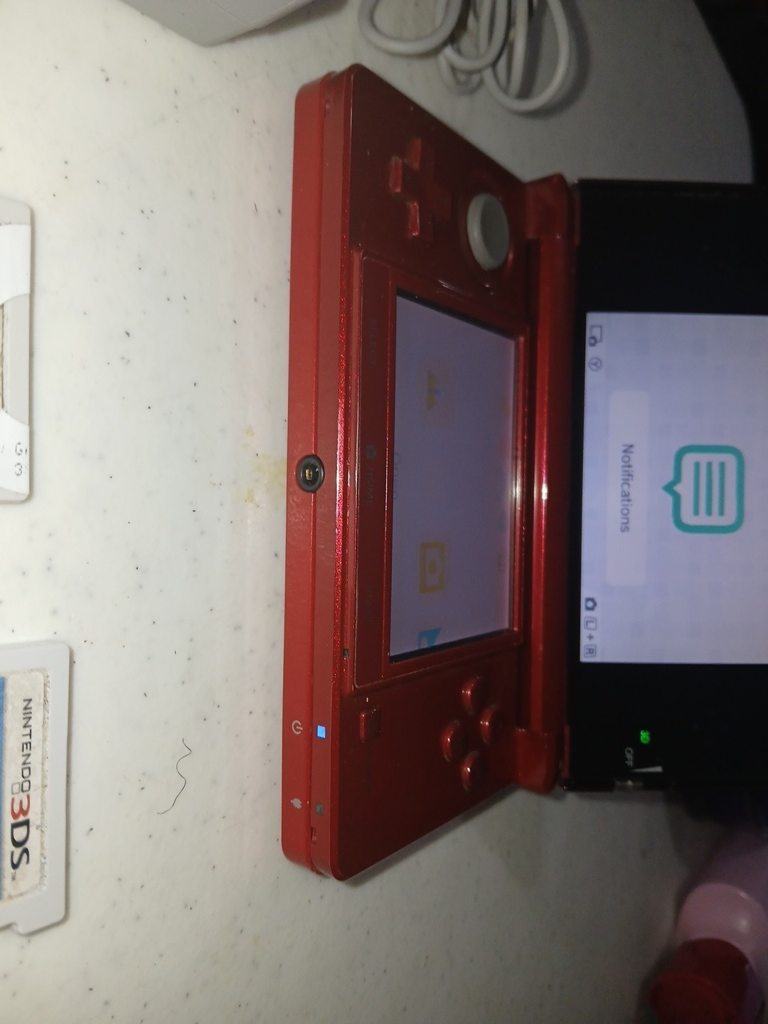 Nintendo 3DS CTR-001 Red 3D Handheld System w/ New Super Mario NTSC-U/C & 2…
