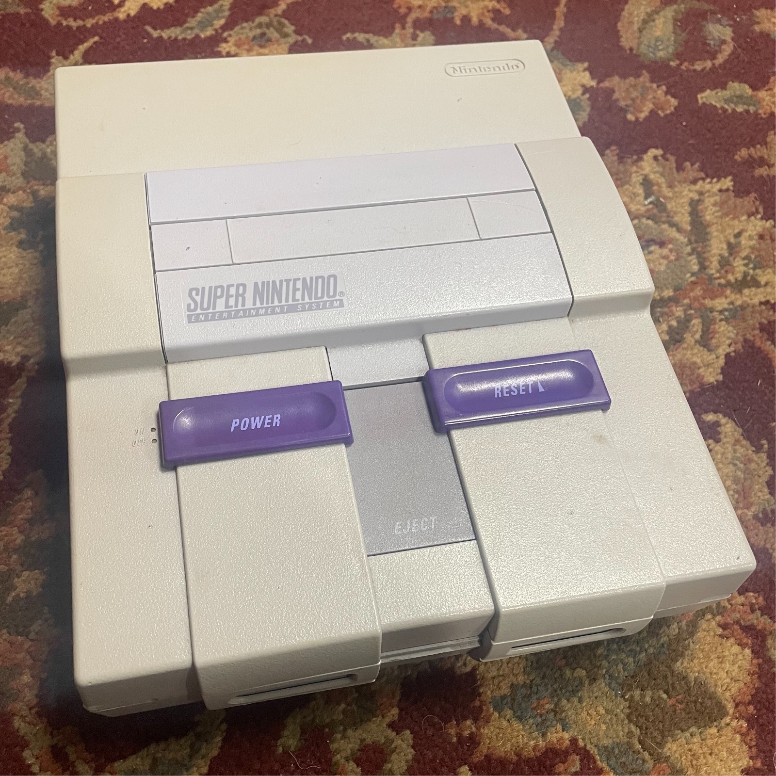 Nintendo SNES Console Bundle – SNS-001 – 2 OEM Controllers – SFII Turbo – Cables