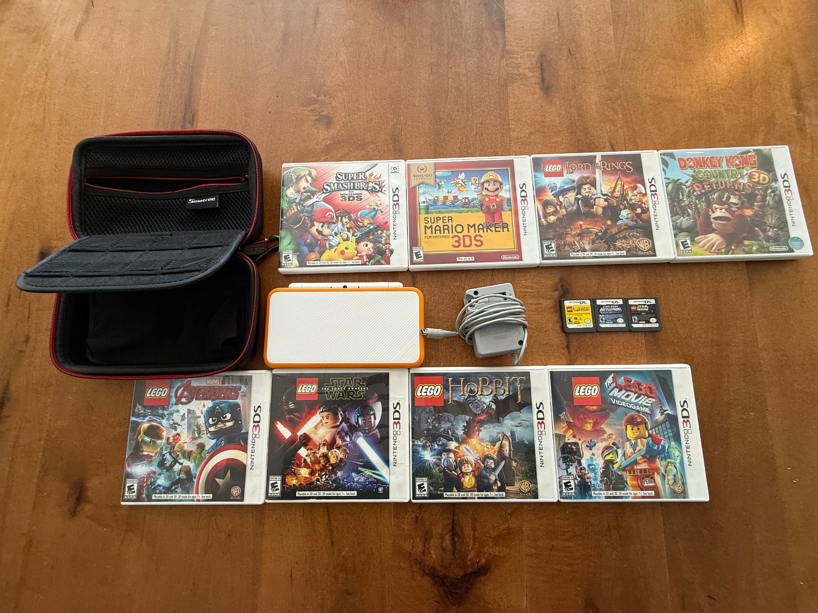 New Nintendo 2DS XL Orange/White Bundle