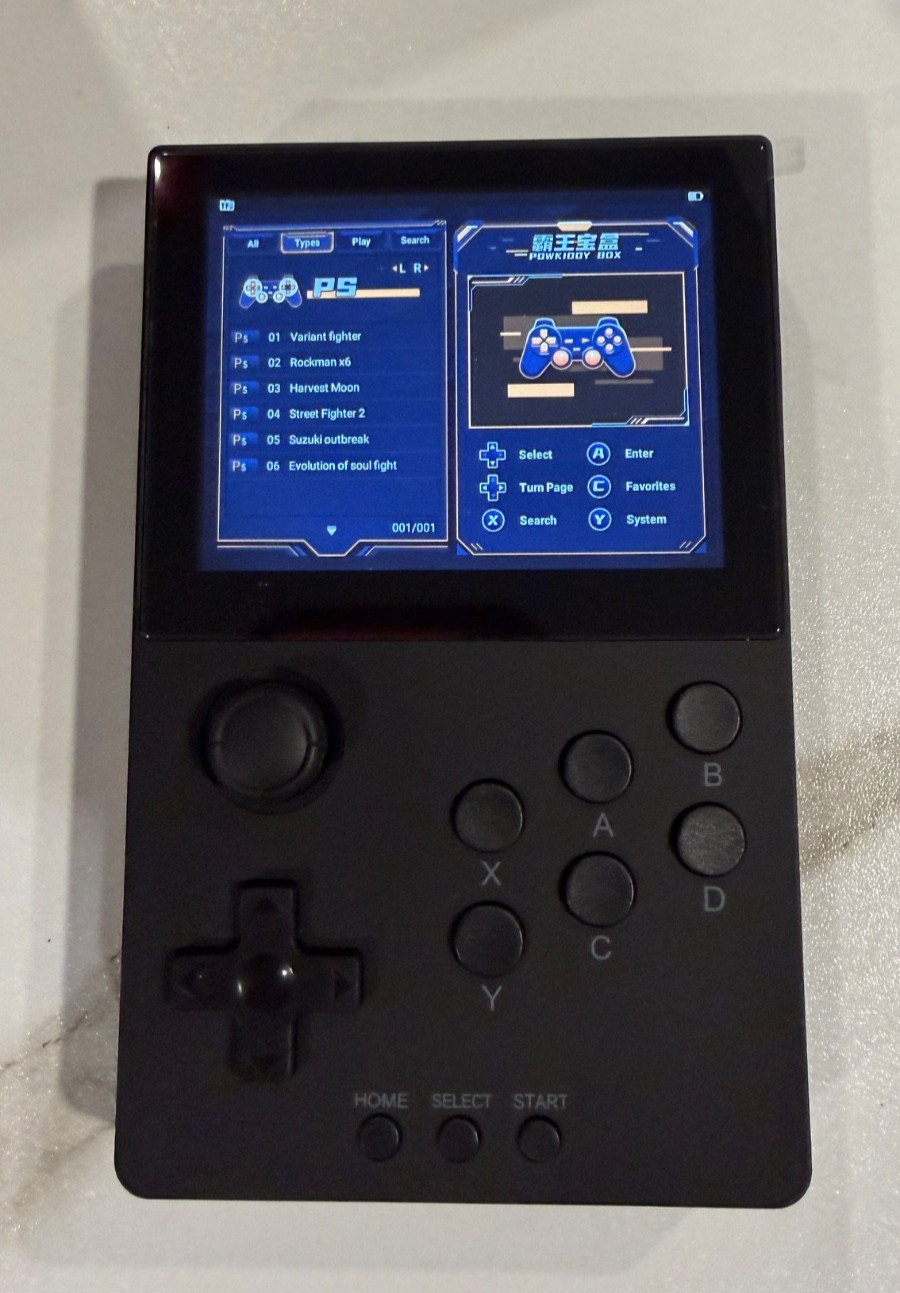 Powkiddy A 20 retro handheld arcade with 64 GB card and almost 4000 games