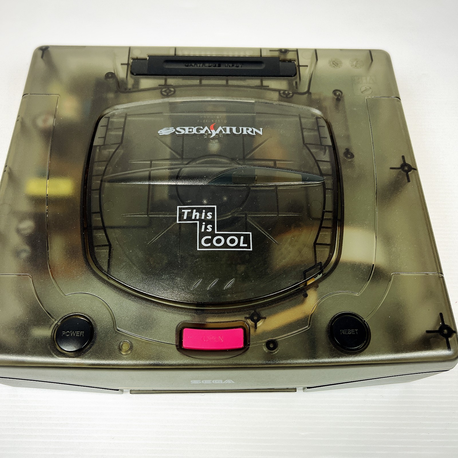 Sega Saturn Skeleton Black console Controller S-video RCA cable NTSC-J Tested JP