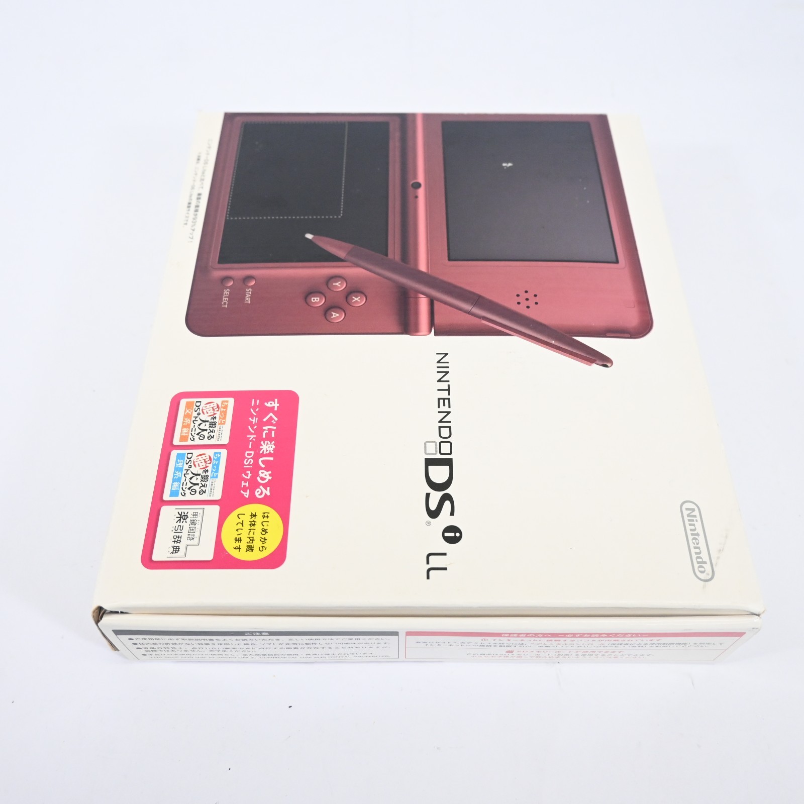 Nintendo DSi LL Wine Red Console Complete Set Tested NTSC-J Japan