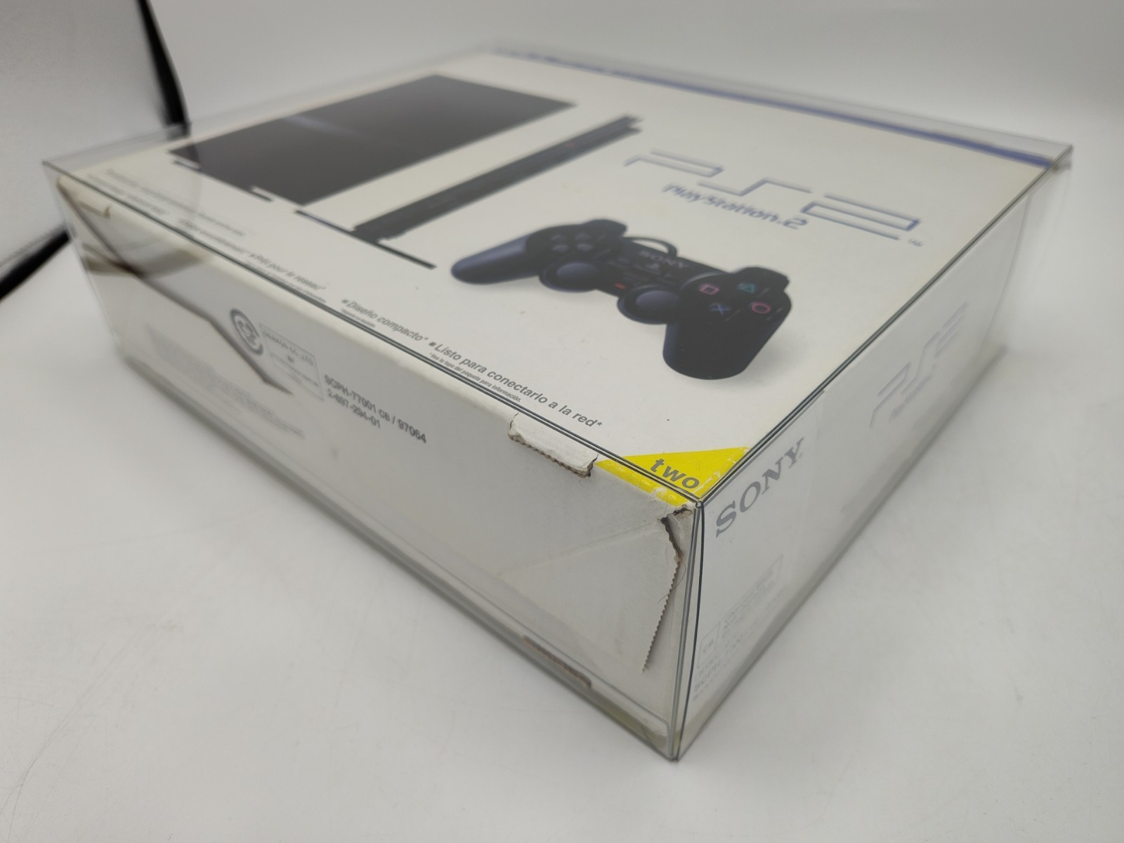 Sony Playstation 2 Console Slim SCPH-77001 Box ONLY + Cardboard + Case Protector