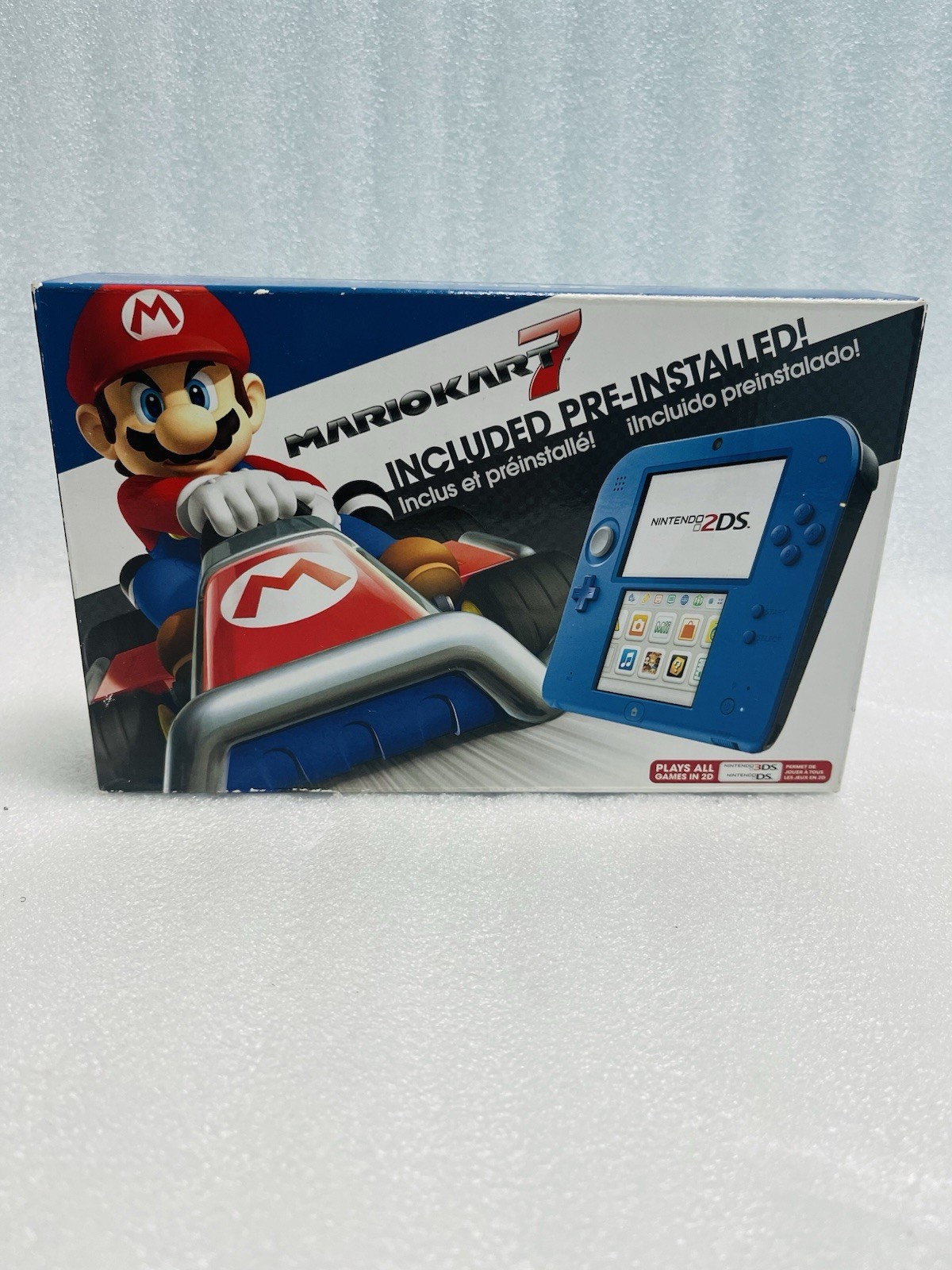 Nintendo 2DS Mario Kart 7 Limited Edition Electric Blue Handheld System NEW