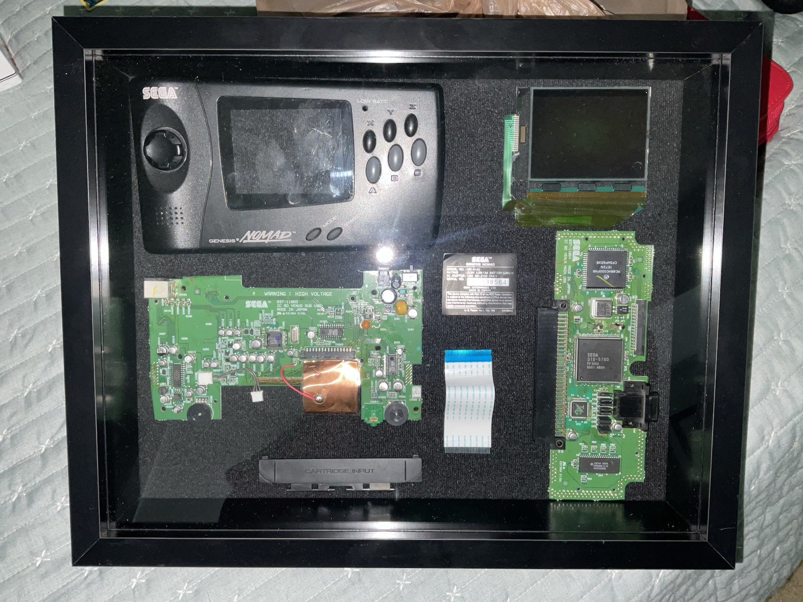 Sega Nomad Console Controller Teardown OEM shadow box Wall Art Pop Art