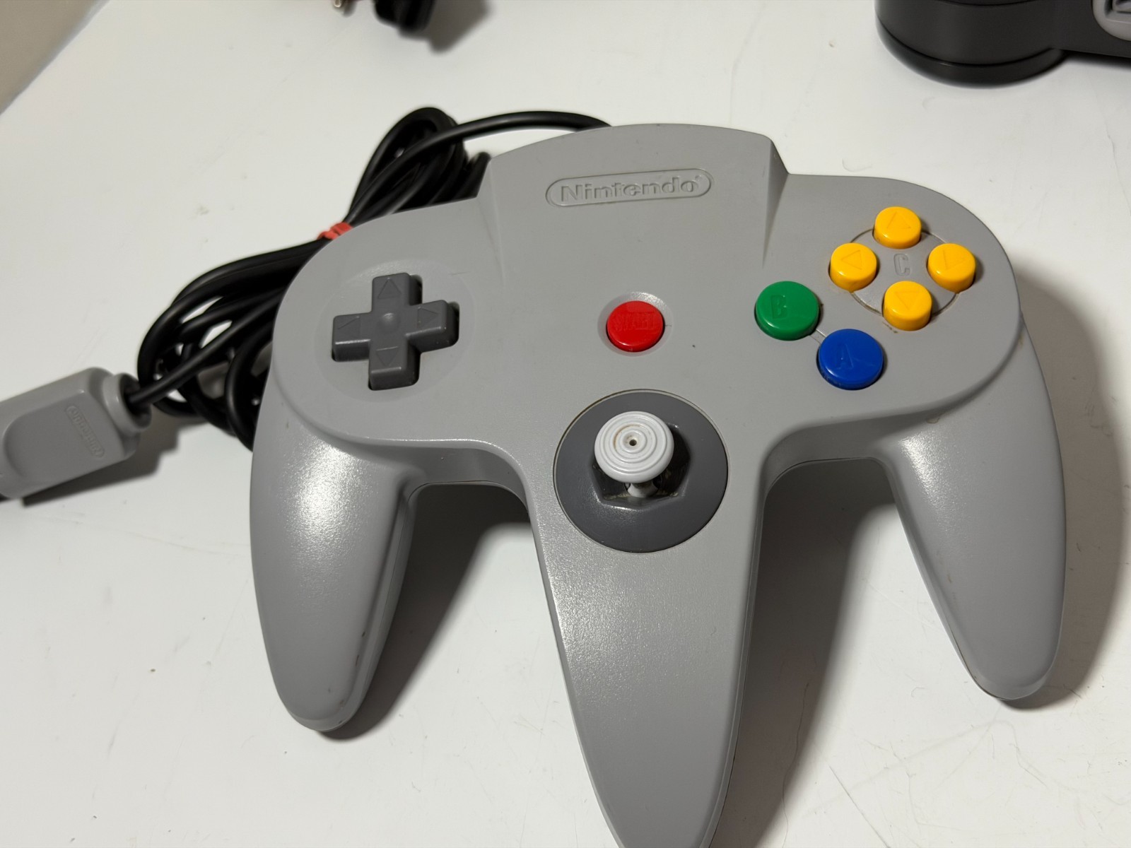 Nintendo 64 N64 Console System Bundle W/ Controller, Cables, Mario Tennis-WORKS!