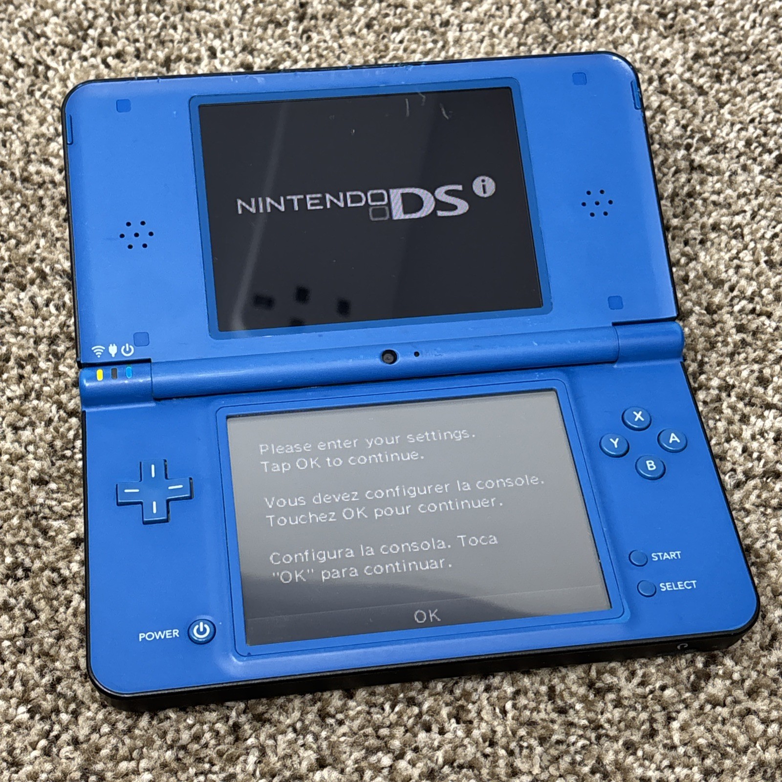 Nintendo DSi XL Handheld System Midnight Blue Tested No Charger