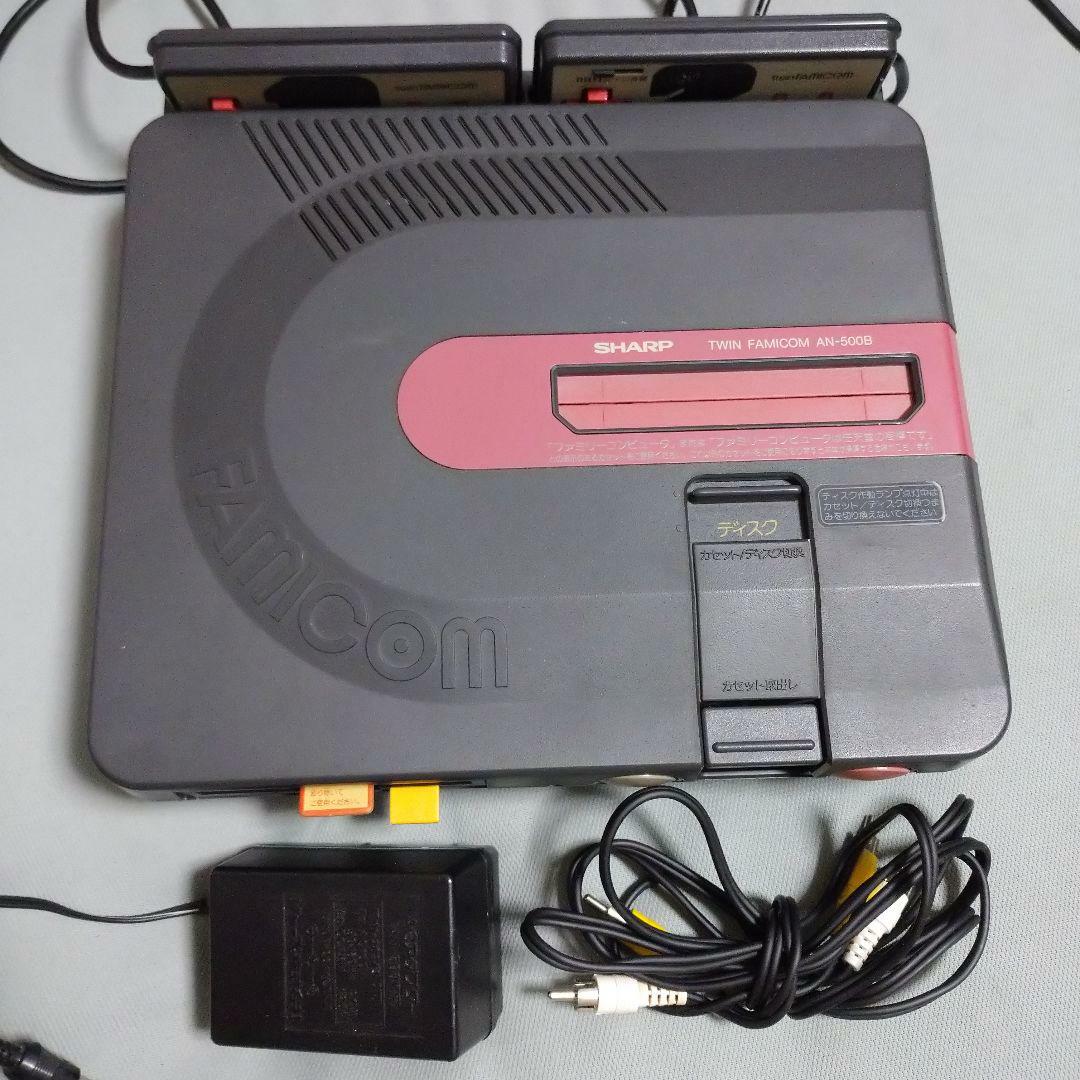 Complete WORKING Sharp Twin Famicom Nintendo NES Black AN-500B