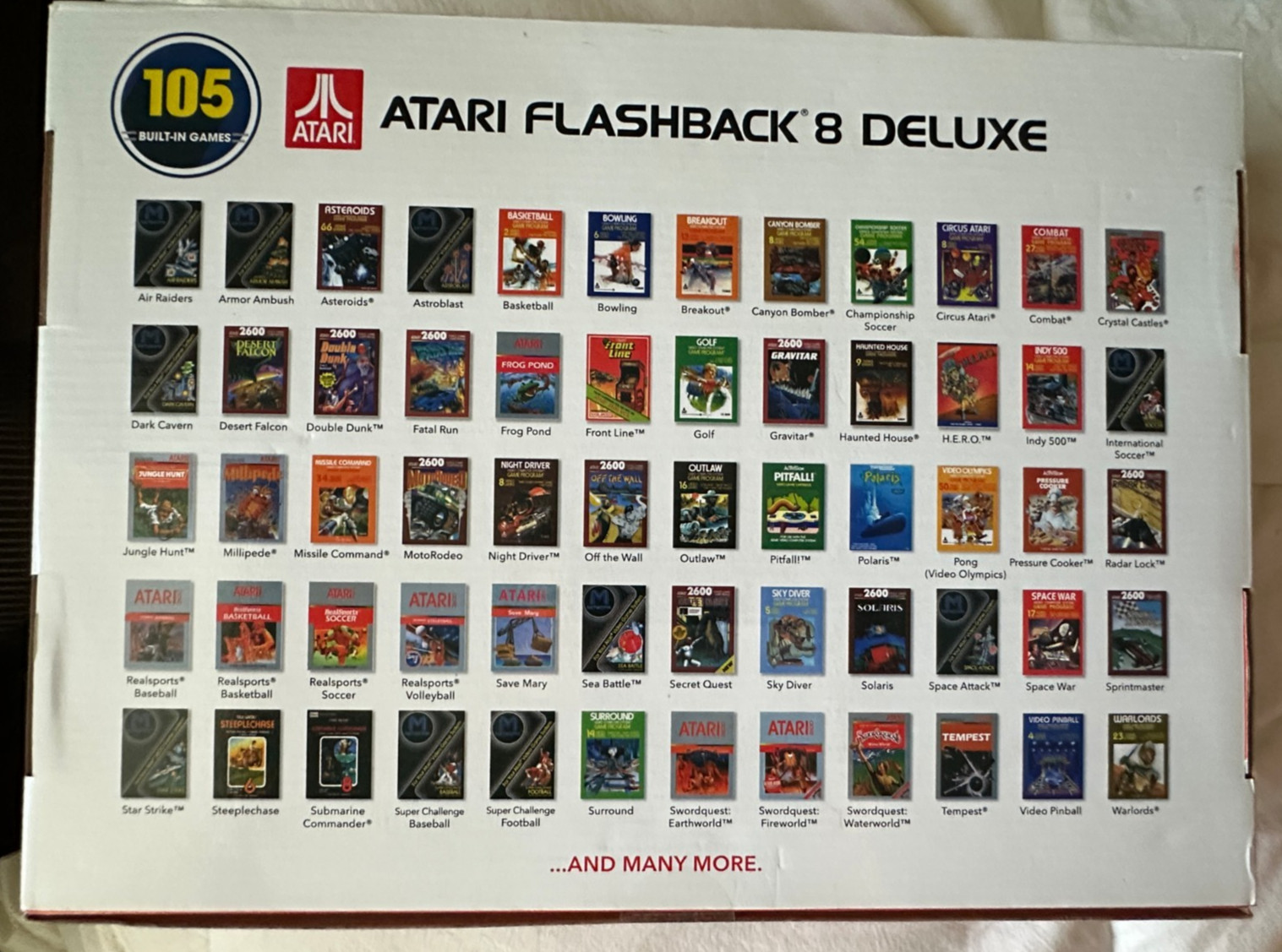 Atari Flashback 8 Deluxe (105 Games) with Wired Paddles & Controllers, Brand New