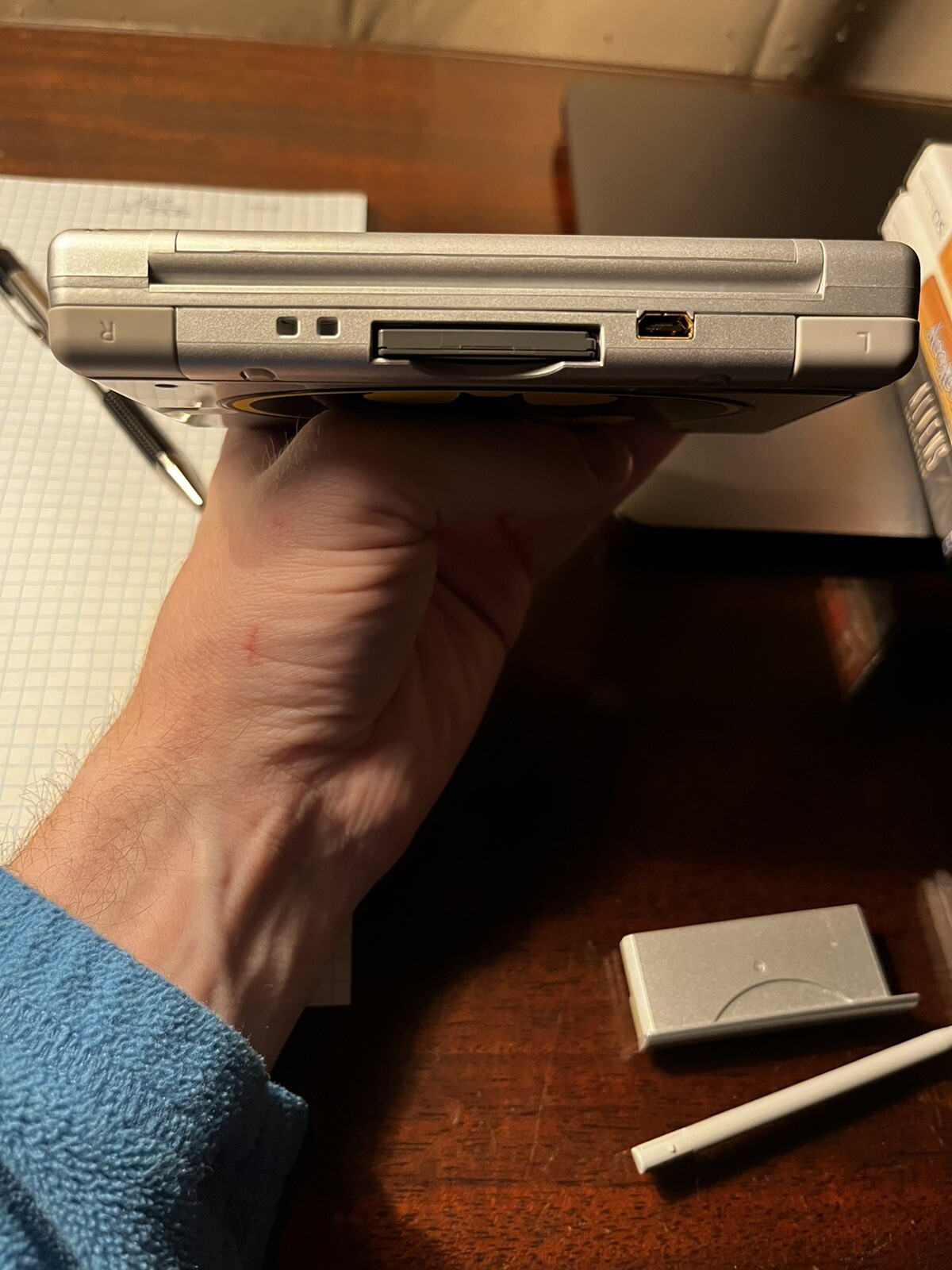 Nintendo DS Lite Silver Handheld System With Charger