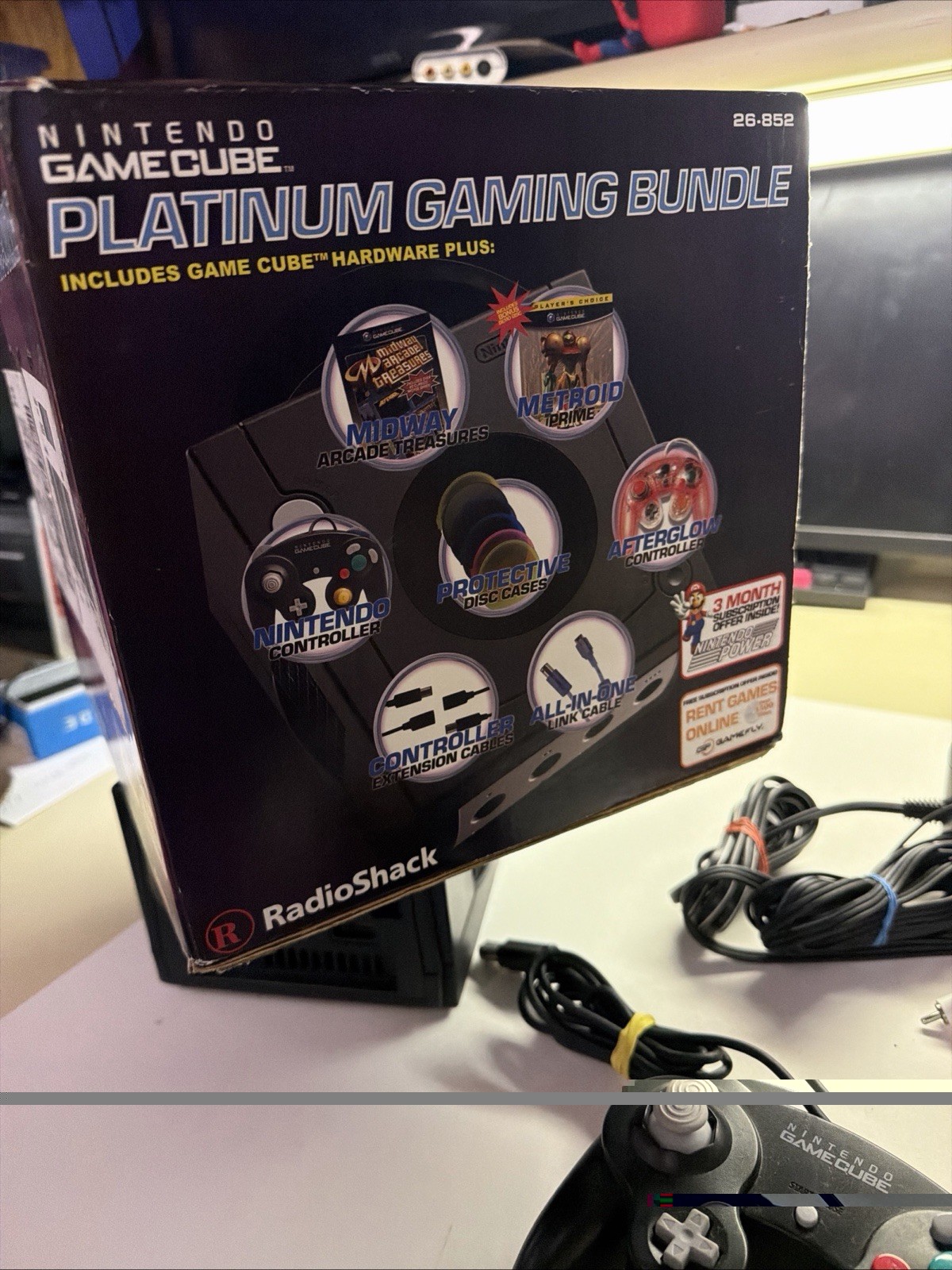 Radio Shack Nintendo GameCube Console System Platinum Gaming Bundle RARE!