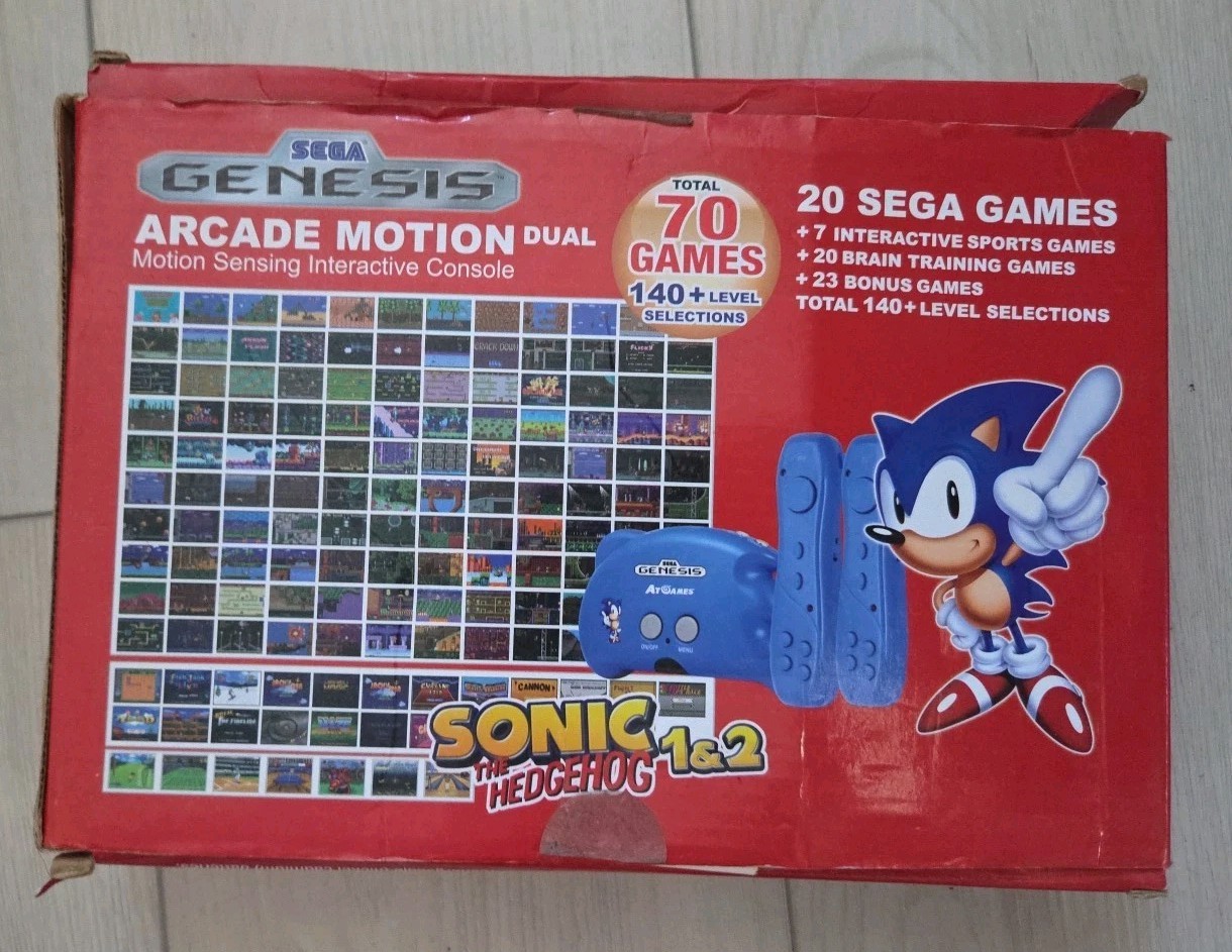 Sega Genesis Arcade Motion Dual Interactive AT Games Console CIB