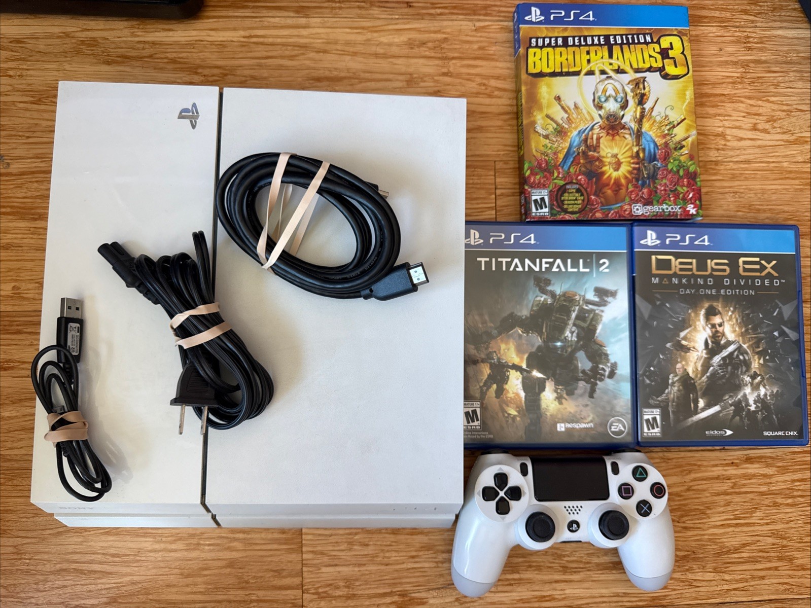 Sony PlayStation 4 (PS4) 2TB Glacier White Console CUH-1116A Controller + Games