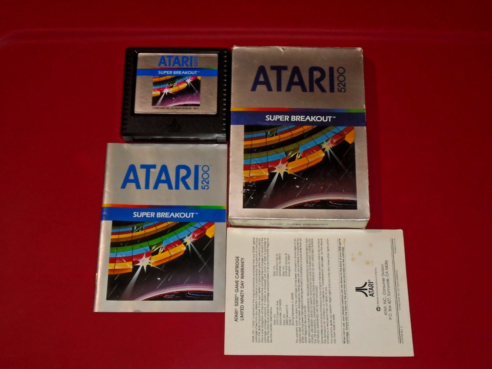 Atari 5200 Super System Console CIB Complete AC Switch Box 2Controllers 6Games +