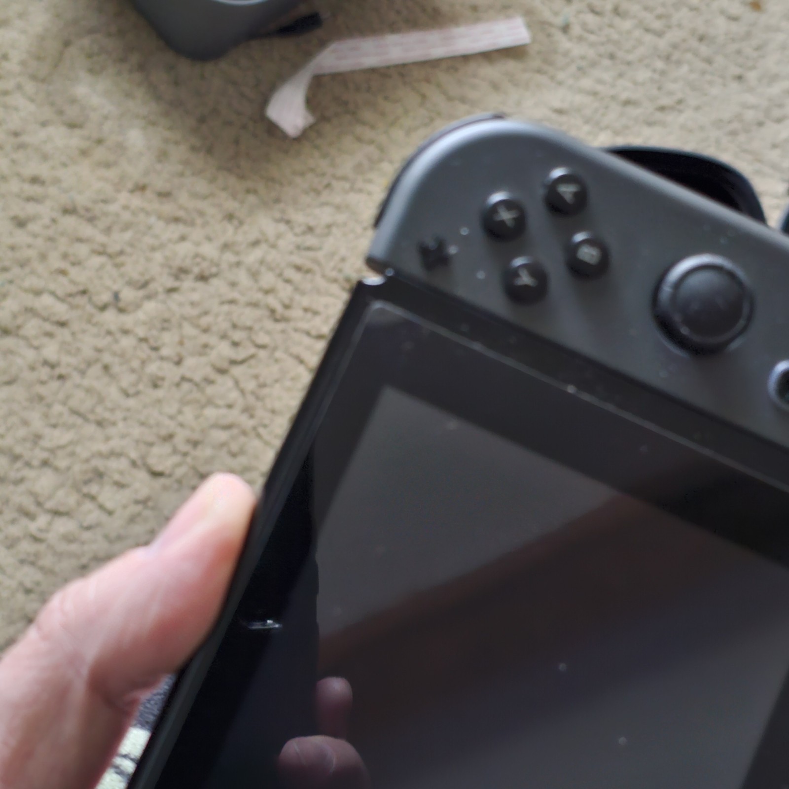 Nintendo Switch 32GB Console Gray Joy Cons w/ 128gb MicroSD & Big Case