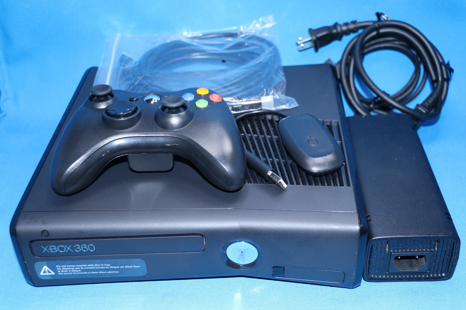 Microsoft XBOX 360 S SLIM Black Video Game Console System Bundle 500GB 1 YR WTY