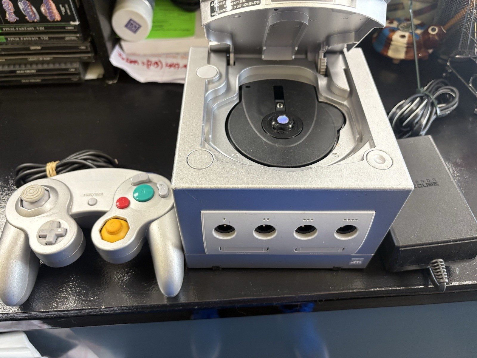 Game Cube with One Controller and Connection Wires Tested And Working