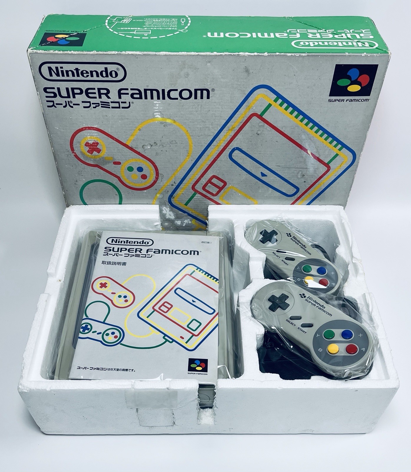 Nintendo Super Famicom Console Boxed Tested Working Japan SFC Controller Set