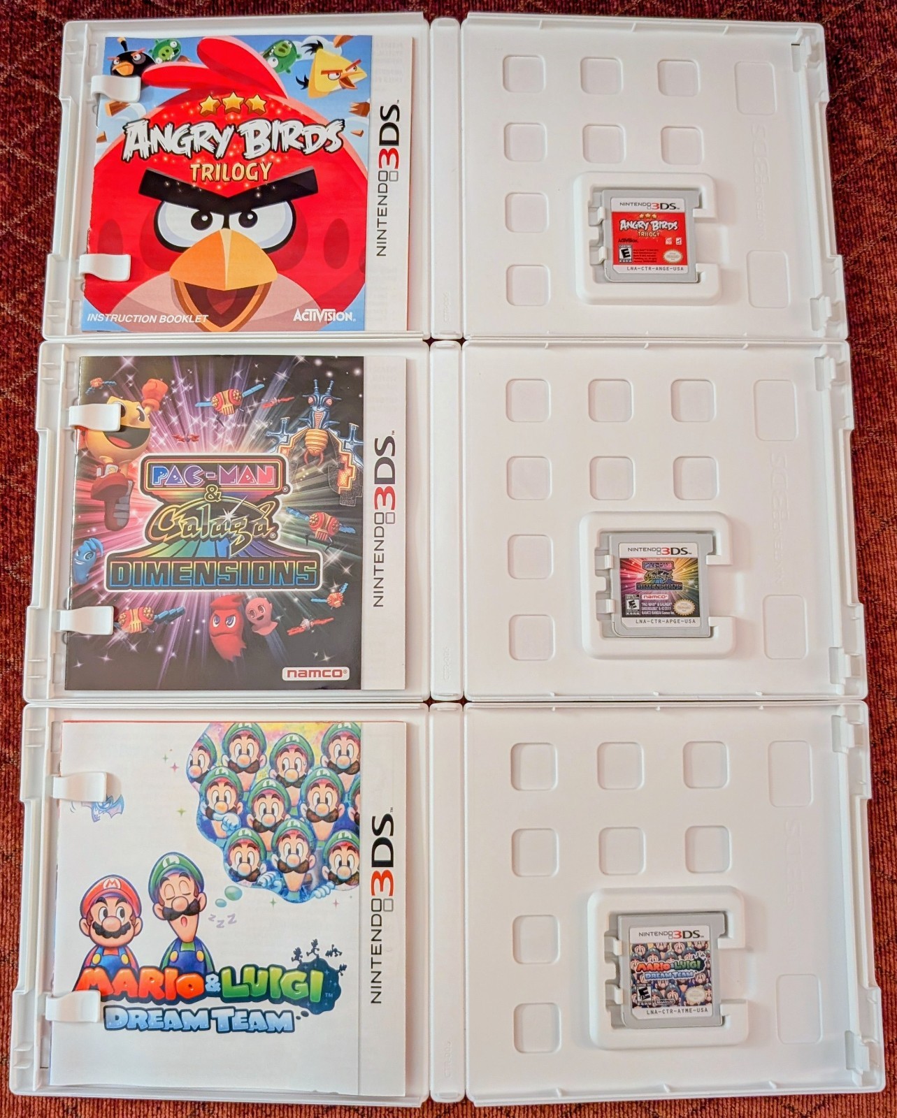 Red Nintendo 3DS XL Console Bundle Game System Adult Owned