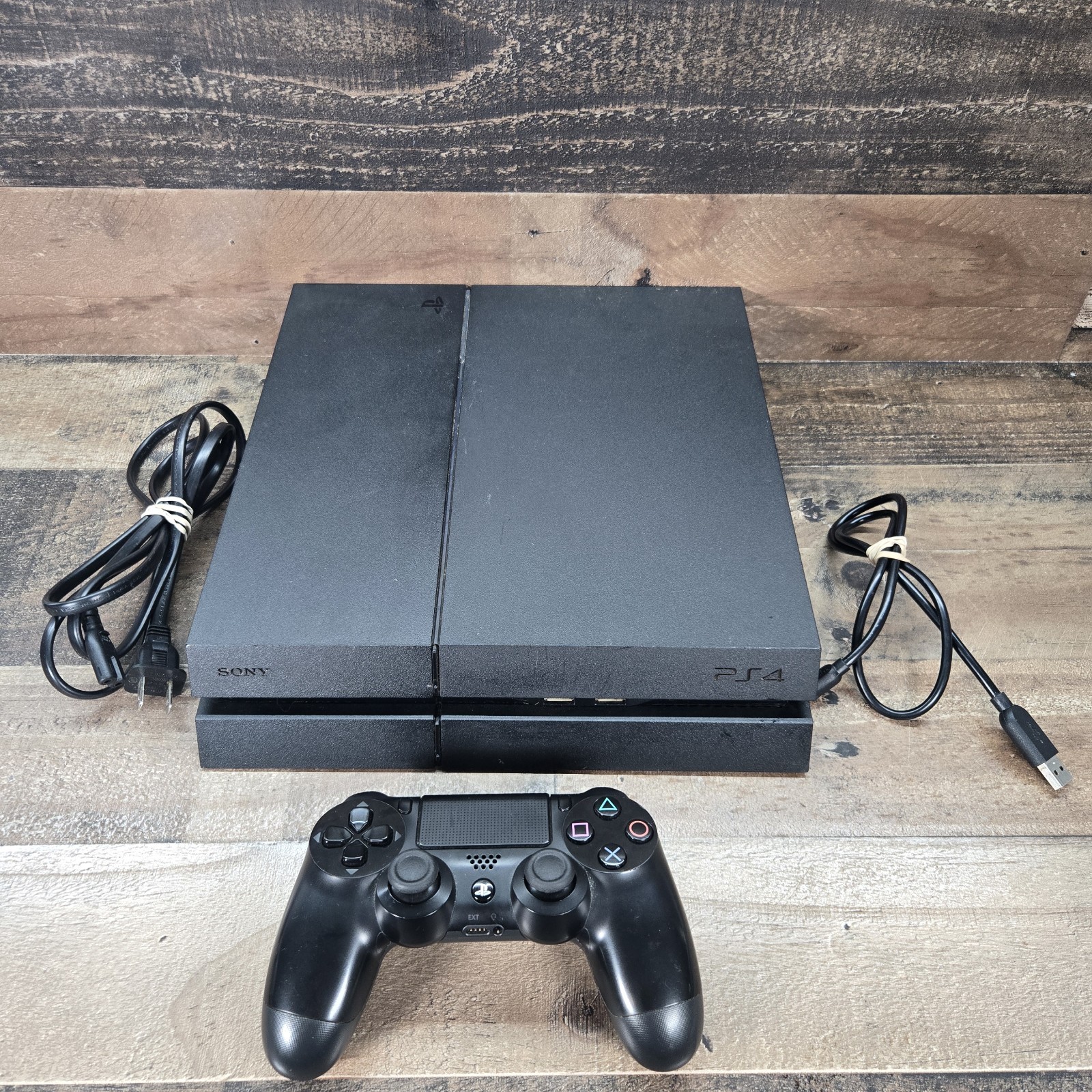 Sony PlayStation 4 Home Console – Black With Controller And Cables