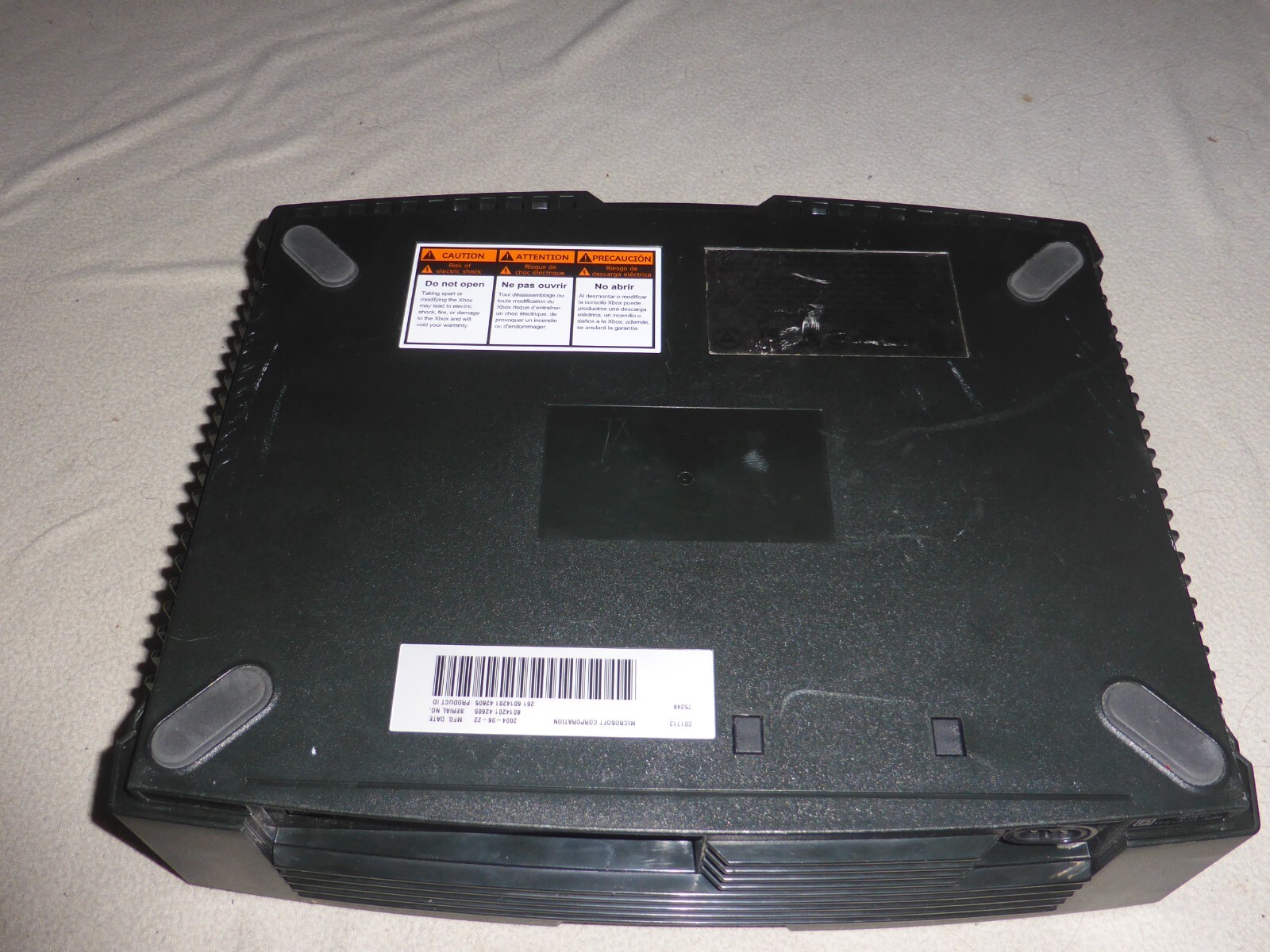 ORIGINAL XBOX MICROSOFT VIDEO GAME SYSTEM CONSOLE ONLY BLACK