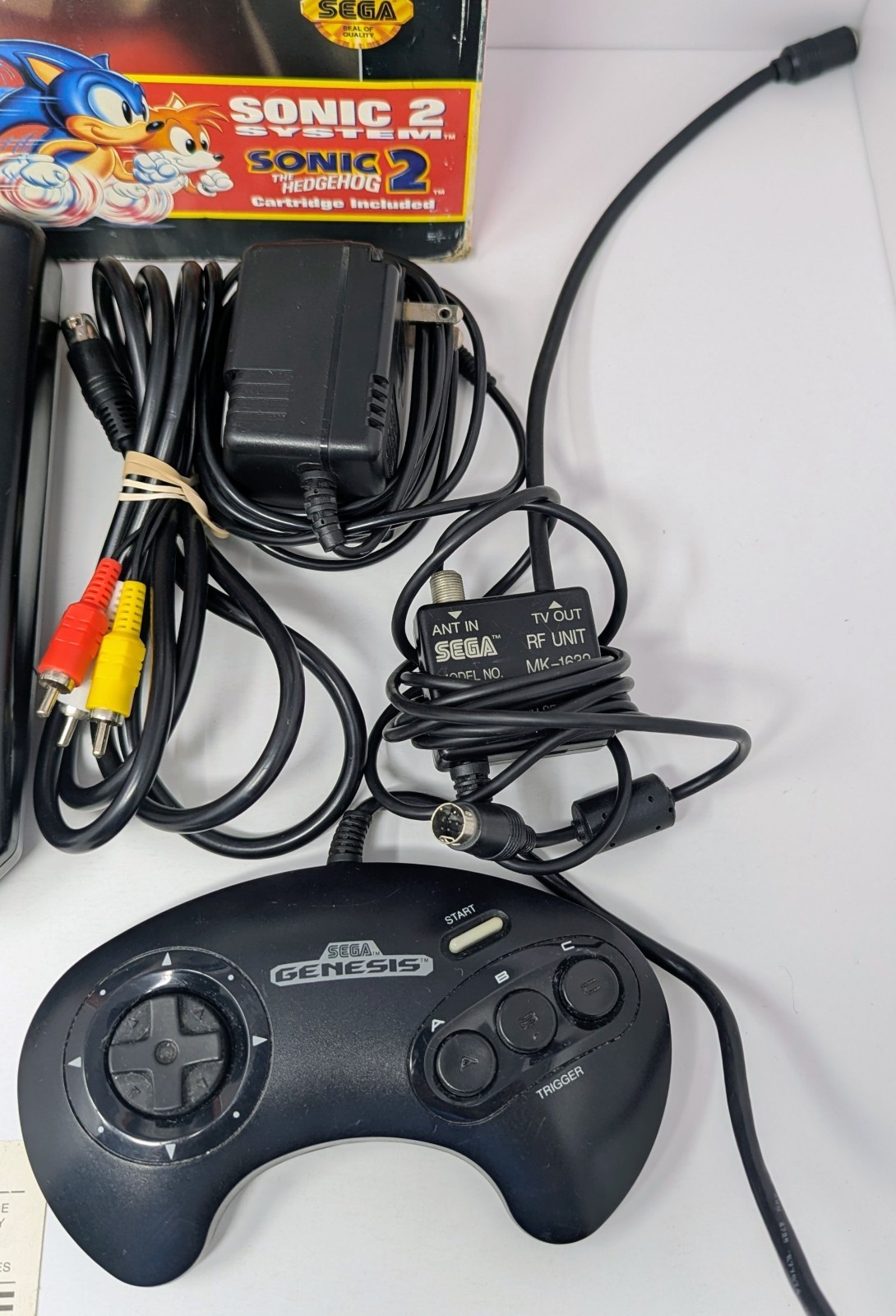 Sega Genesis Model 2 Console Sonic 2 System Box & Manual – No Game – Tested!