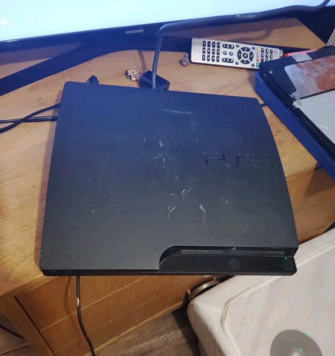 Sony PlayStation 3 Slim PS3 320GB Black Console Only, CECH-2501B With Game
