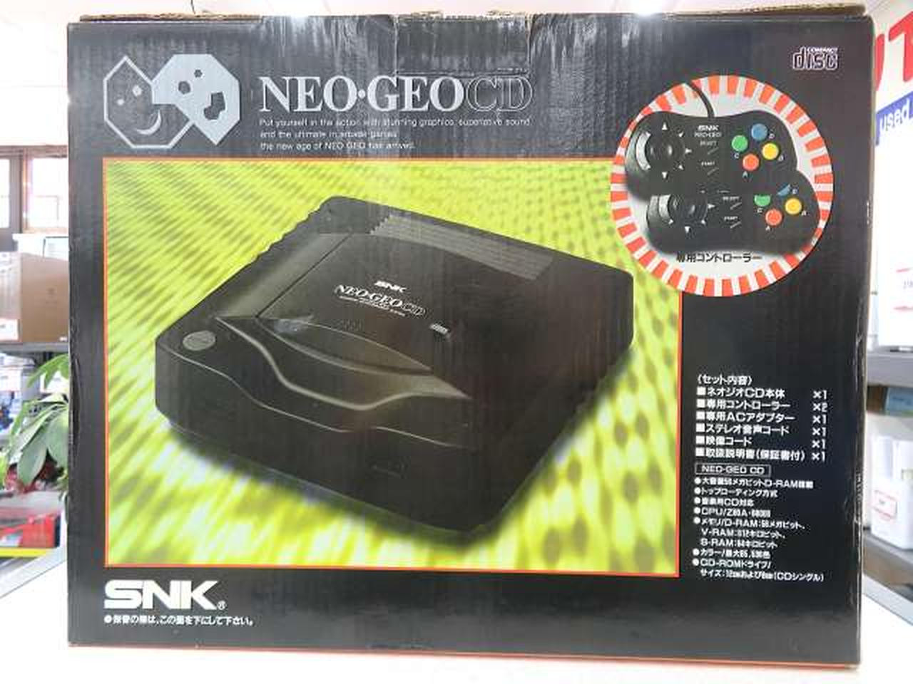 NEOGEO CD Top Loading Console with Controller Boxed Working Tested Japan