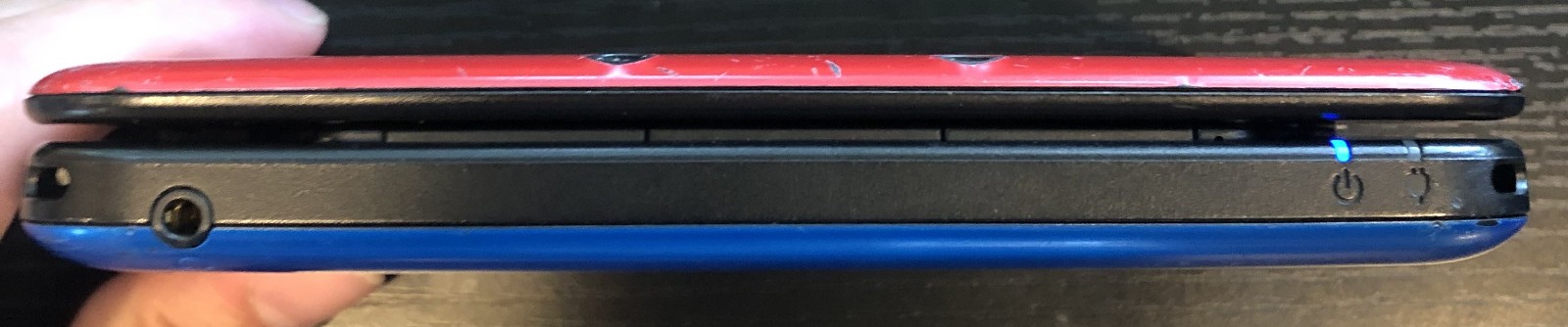 Nintendo 3DS XL Red + Blue SPR-001 Console – w/Charger/Stylus – Fully Tested