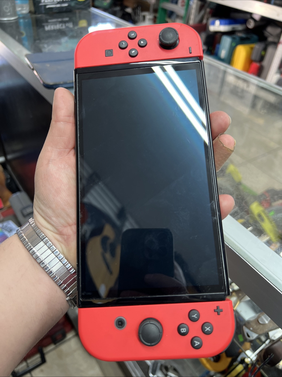 Nintendo Switch OLED HEG-001 Mario Red Edition 64GB Console *NO DOCK*