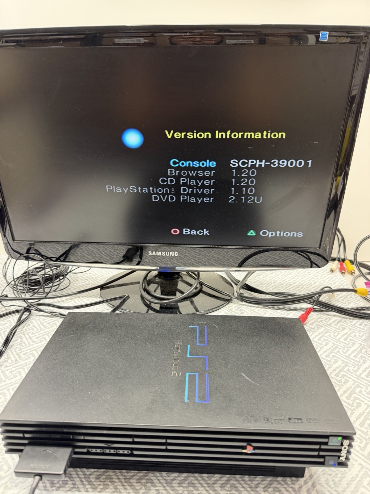 Sony PlayStation 2 Console – Black (SCPH-39001) Tested & Working W/ Game READ!