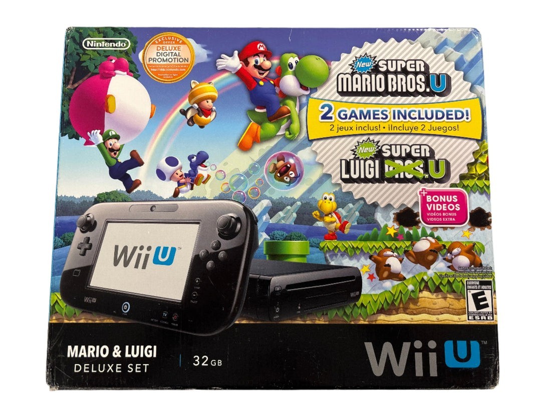 Nintendo Wii U Mario & Luigi Deluxe Set 32GB Black Console
