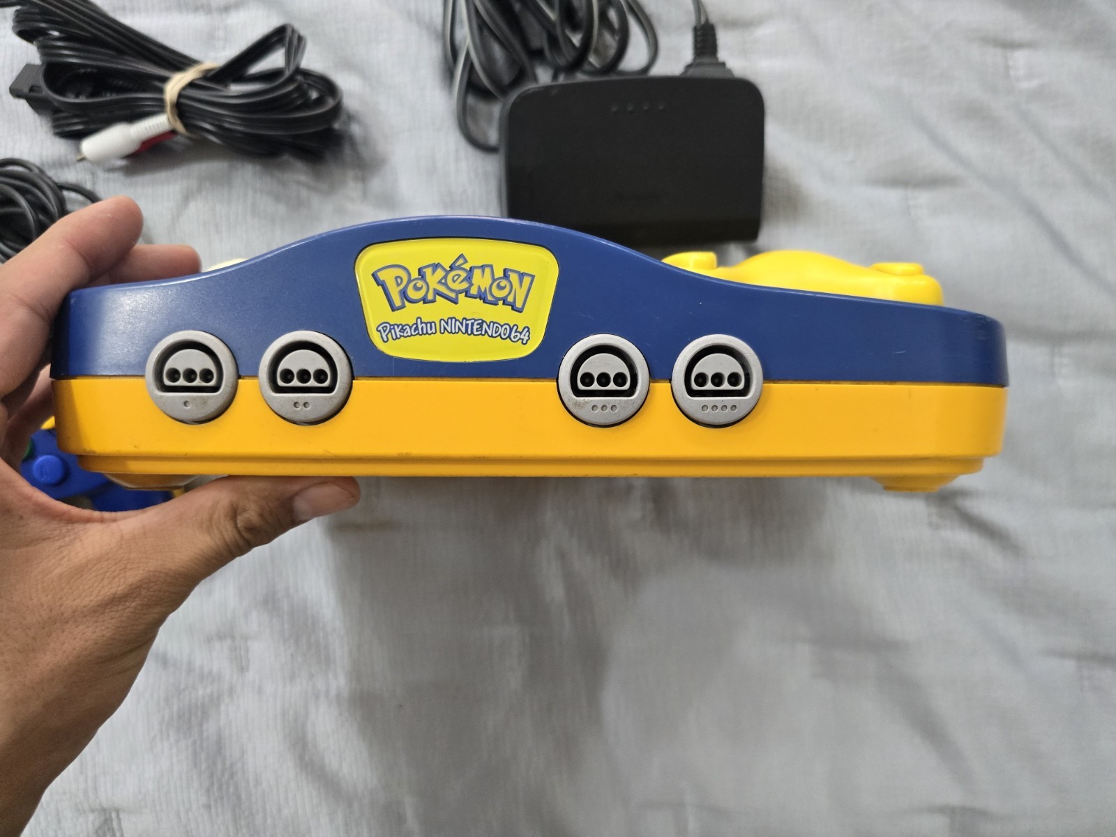 Nintendo 64 Pokemon Edition Pikachu Console W/Oem Controller US Model Authentic