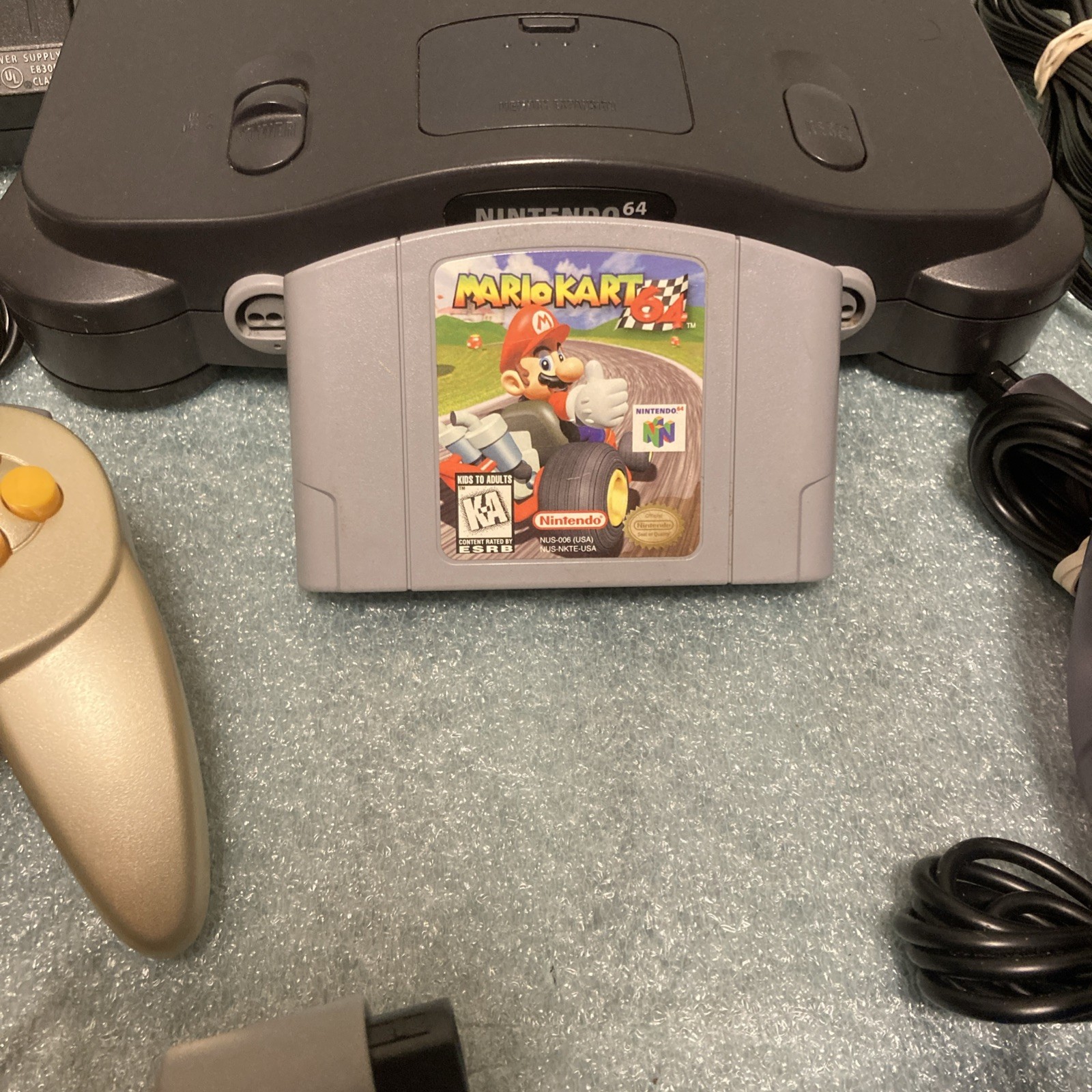 N64 Nintendo 64 Console 4 Controllers + Mario Kart + HDMI Converter Bundle