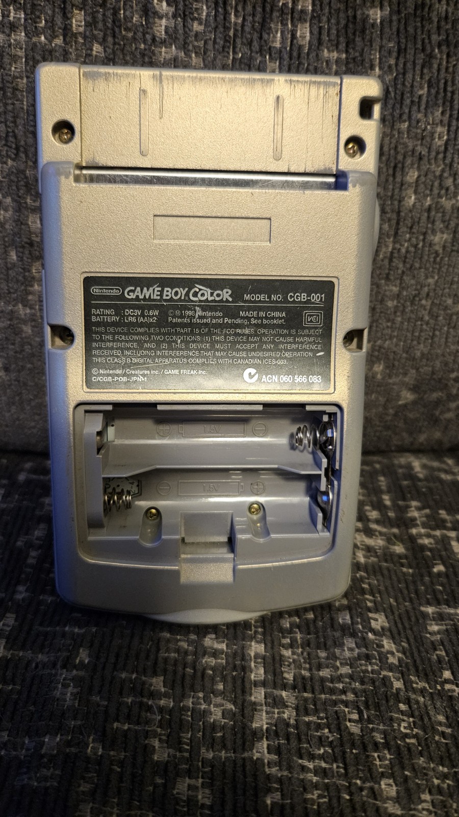 Pokemon Game Boy Color Gold & Silver Pikachu Pichu Console CGB-001 Tested