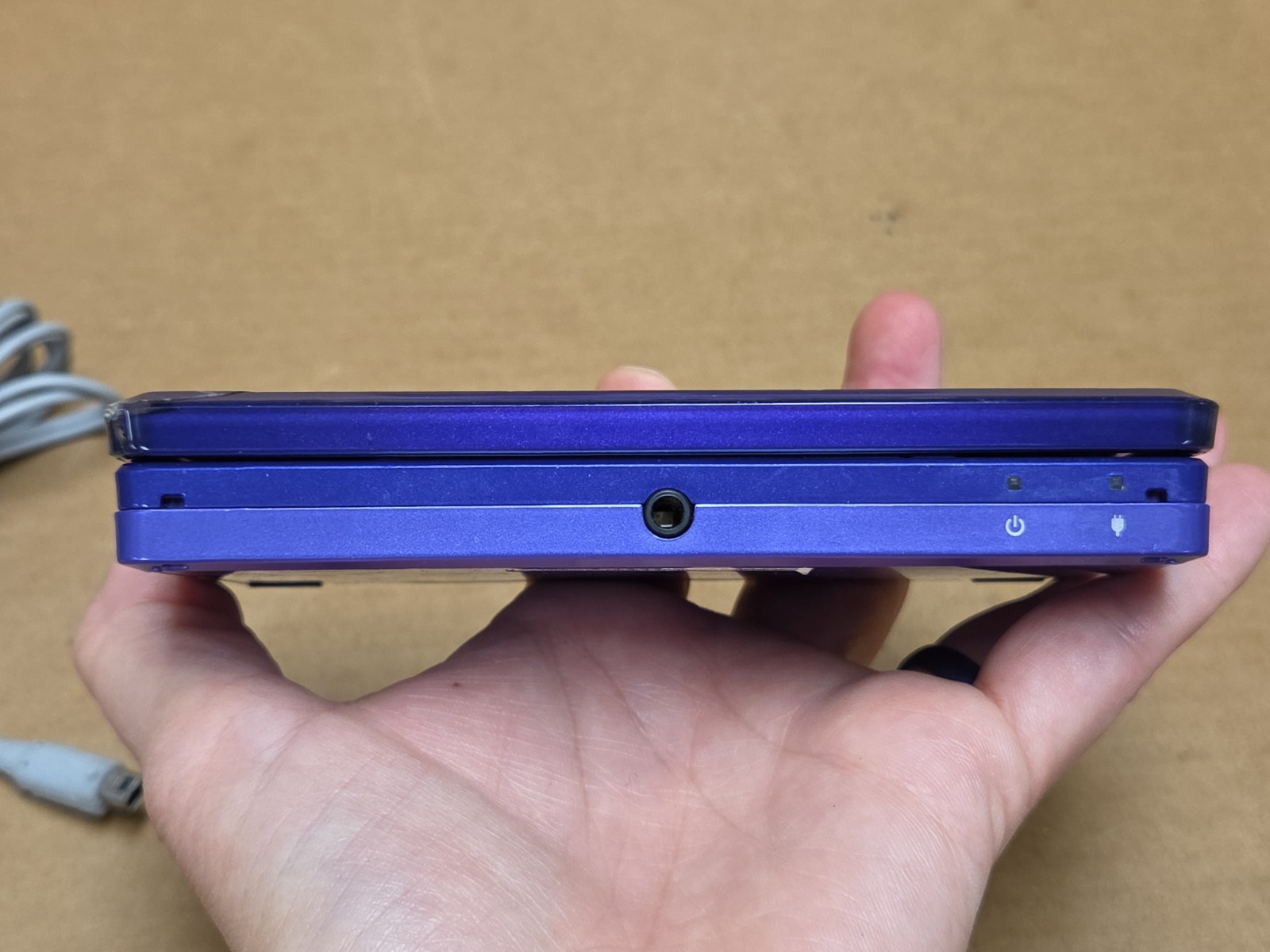 Nintendo 3DS Midnight Purple Tested *Some Damage* W/ Charger * SEE PICS