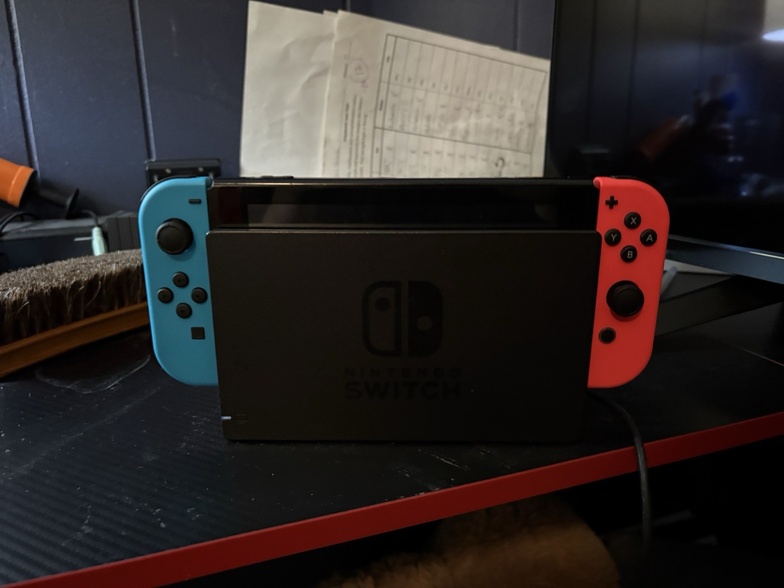 Nintendo Switch 32GB Gray Console with Neon Red and Neon Blue Joy-Con