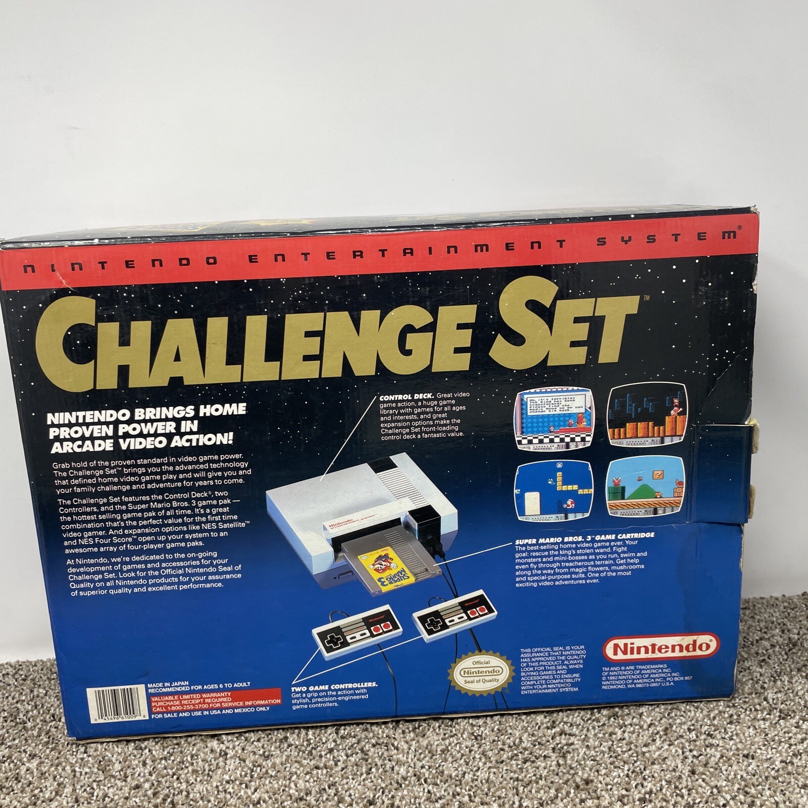 Nintendo NES Challenge Set SUPER Mario 3 Entertainment System CIB NO GAME