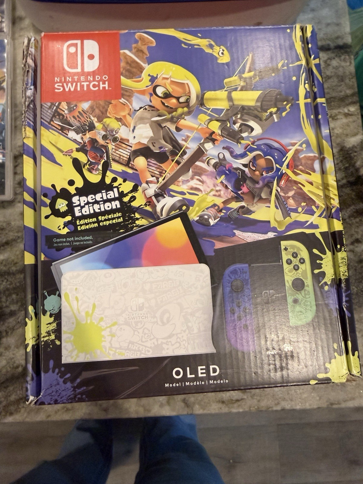 Nintendo Switch OLED HEG-001 Splatoon 3 Edition Plus Case Games Headset HUGE LOT