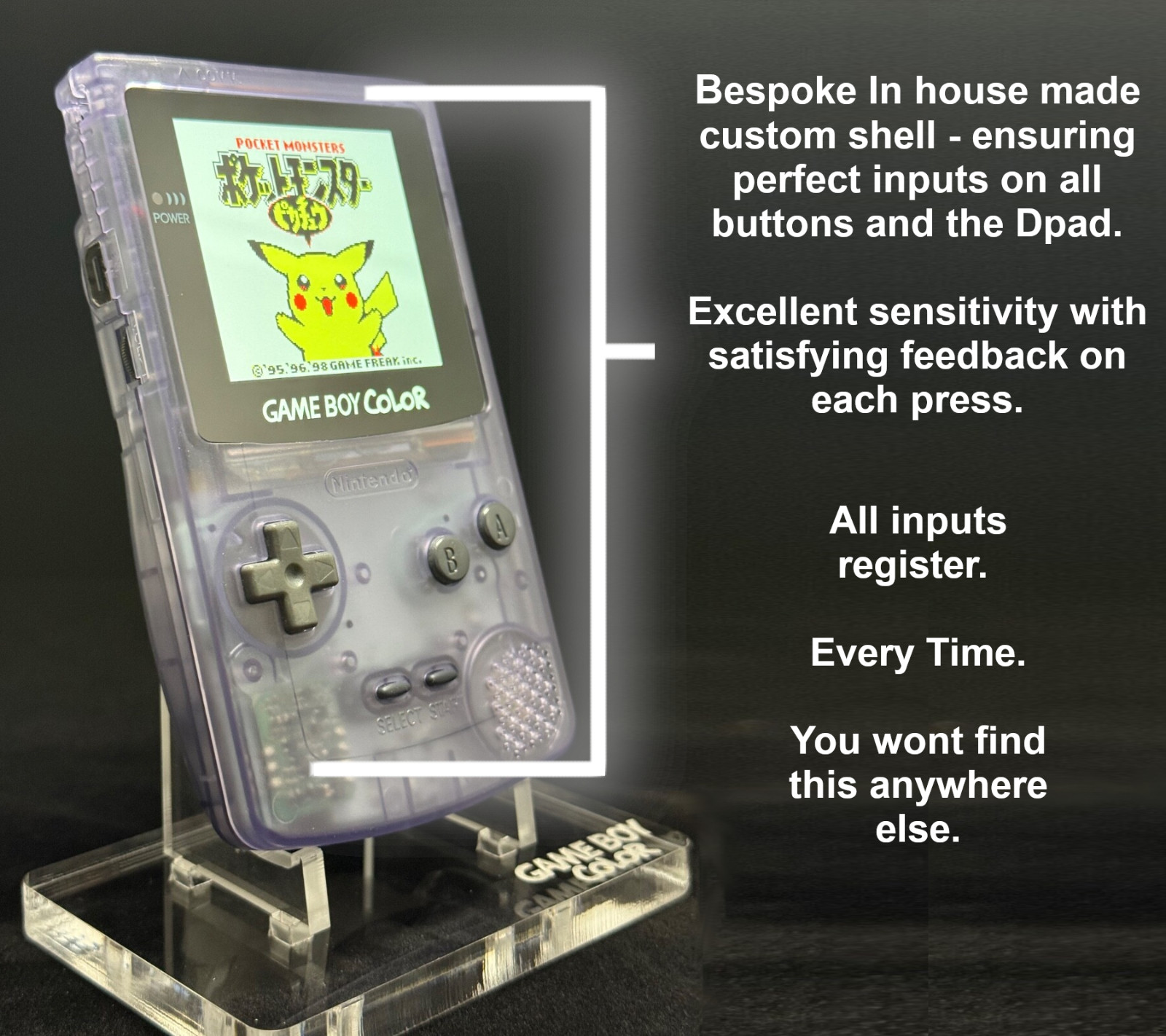 Gameboy Color OLED – Superior Button Inputs – Pure Audio Signal – Ultimate Build