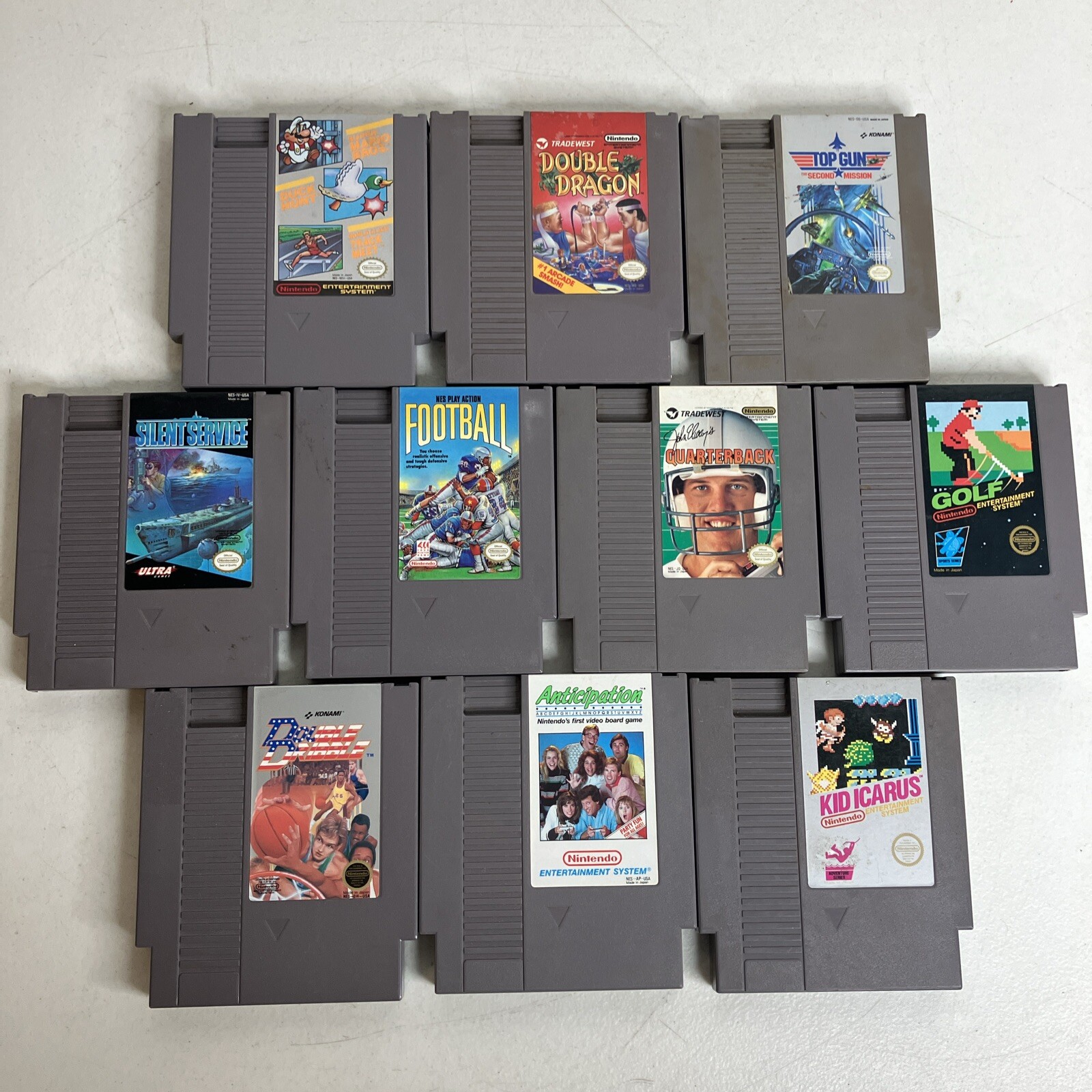 Nintendo NES Console System Bundle 10 Games 2 Controllers NEW PINS Mario Icarus