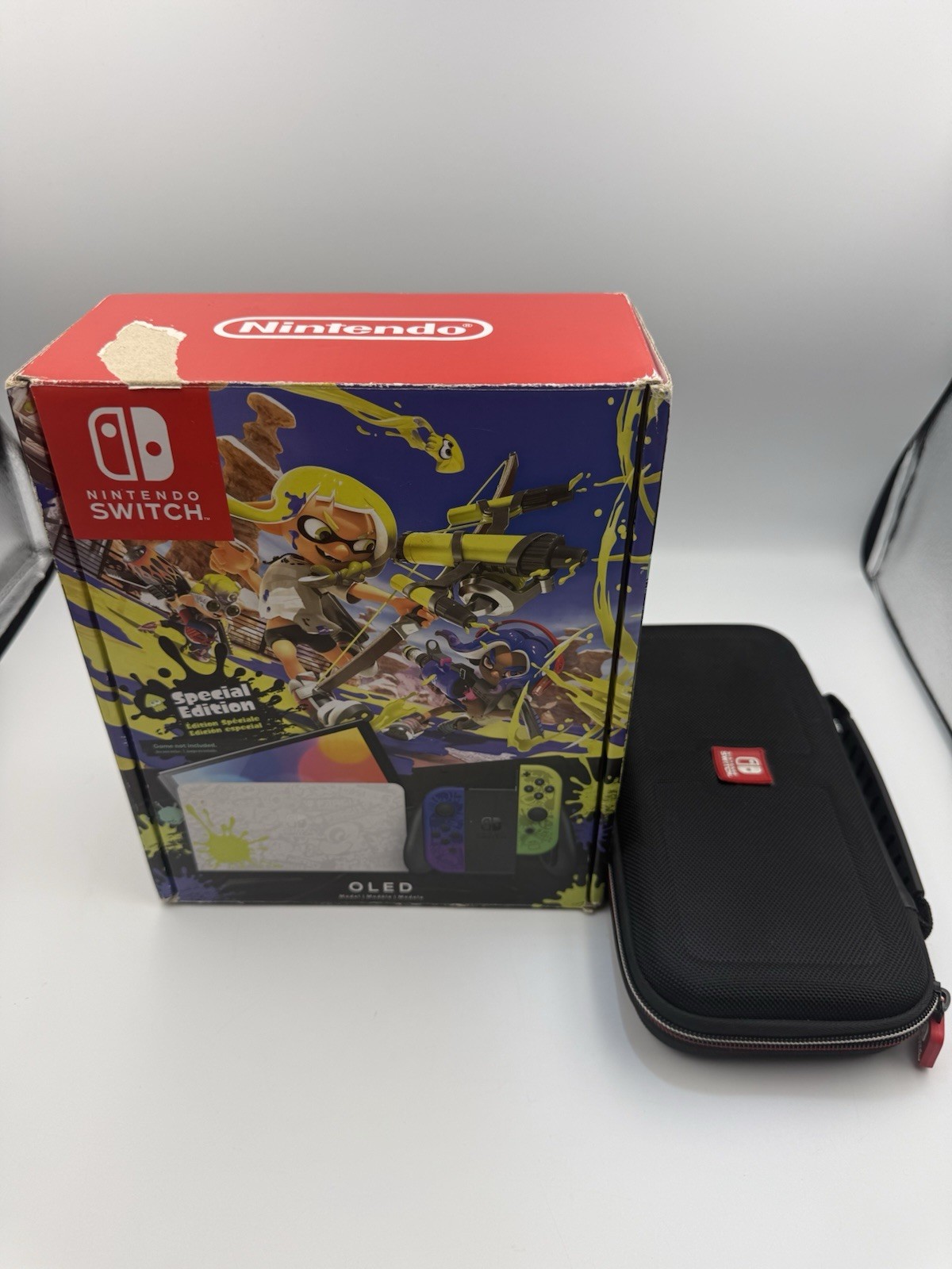 Nintendo Switch OLED Splatoon 3 Edition Complete in Box + SD128GB Excellent