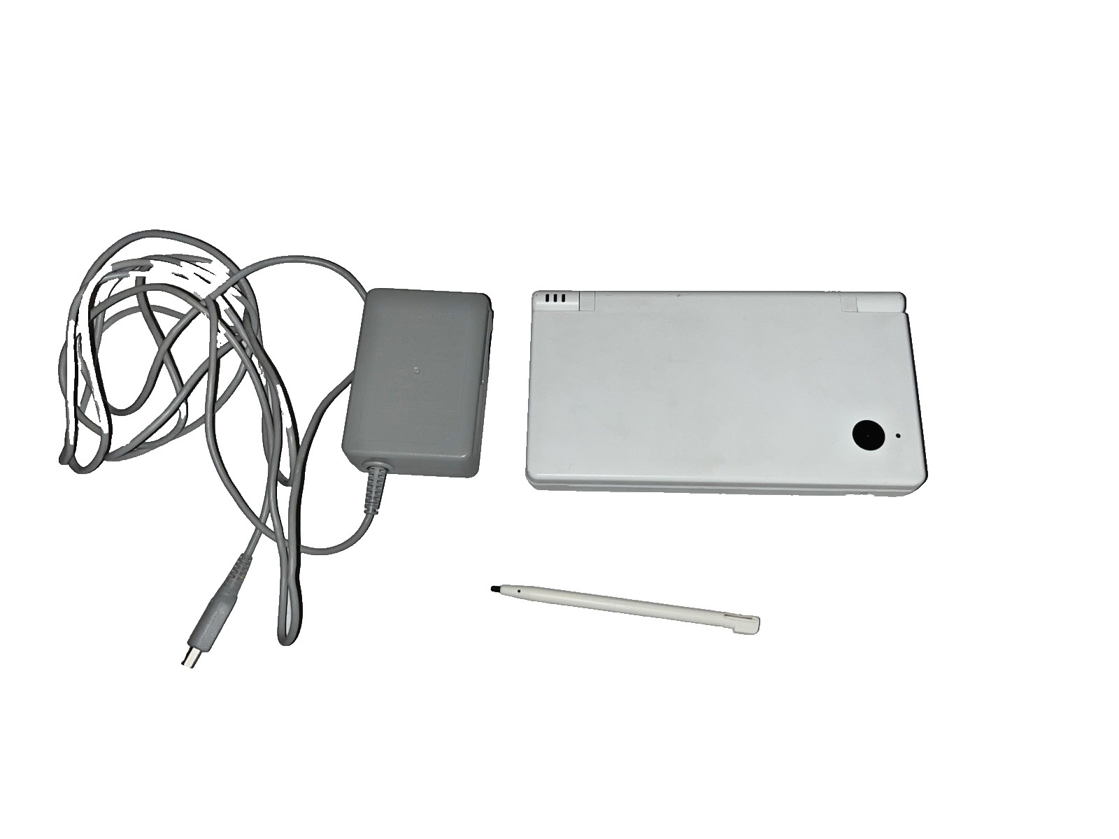 Nintendo DSi Handheld Game Console + Charger & Stylus White tested