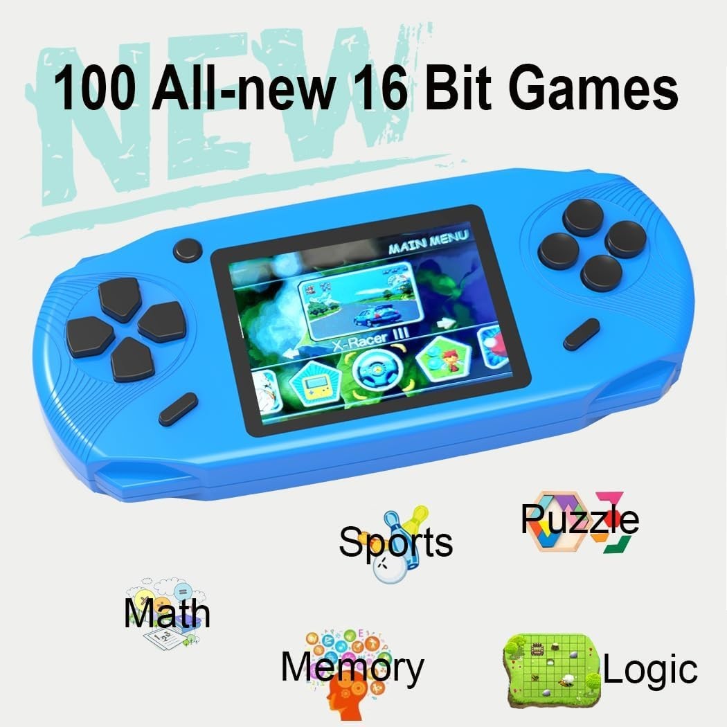 USB Rechargeable Handheld Game Player – 3.0” HD Screen, 100 Classic Games