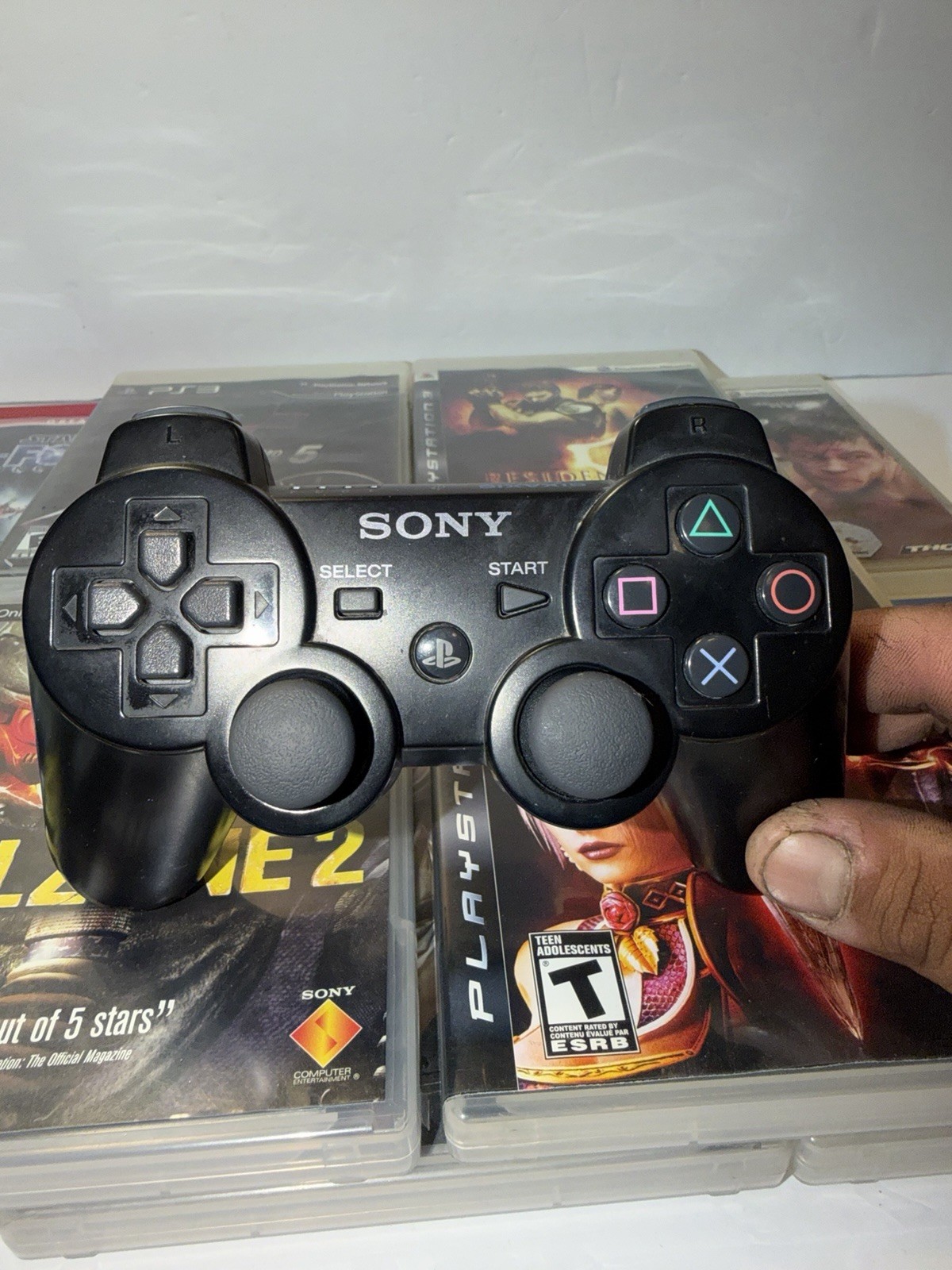 ps3 slim 320gb Console Bundle 10 Games With Controller+Charger Tested